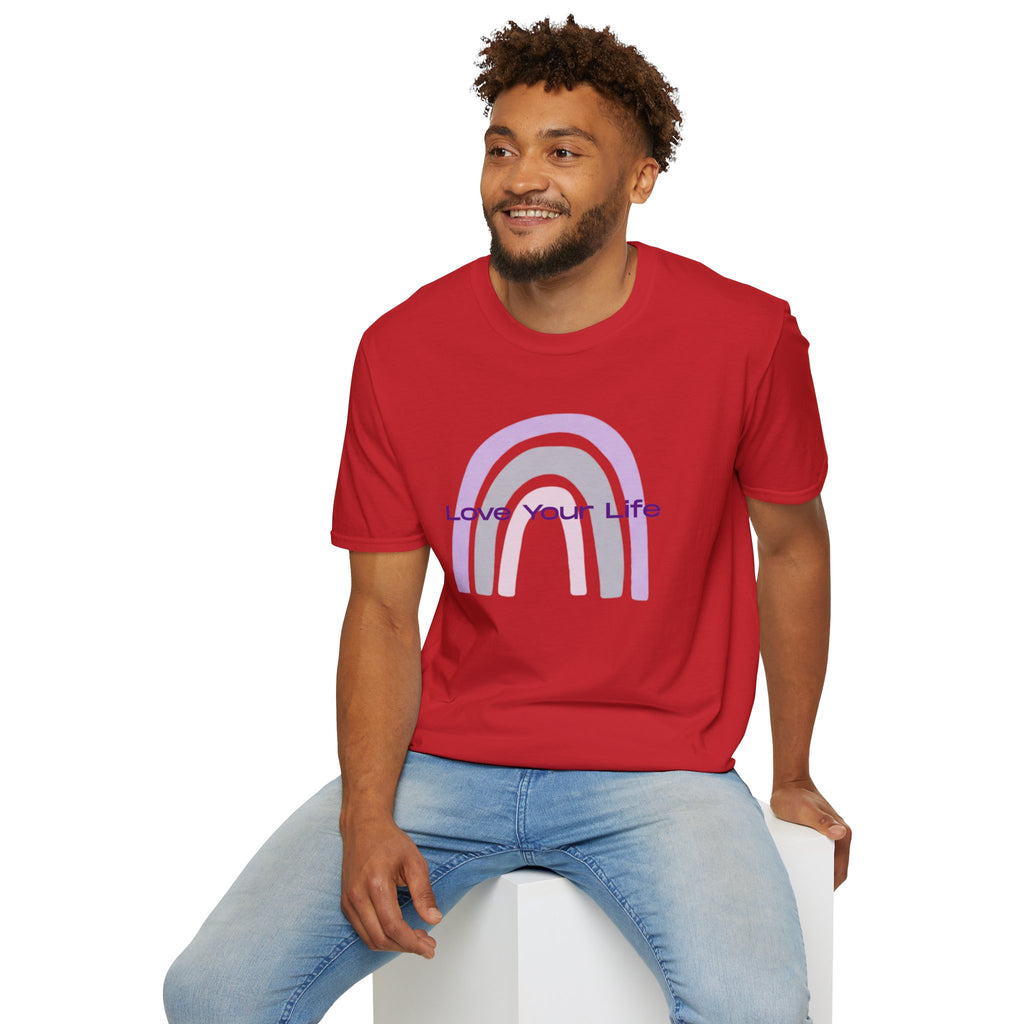 Love Your Life Rainbow T-Shirt — Pastel Retro Positive Tee