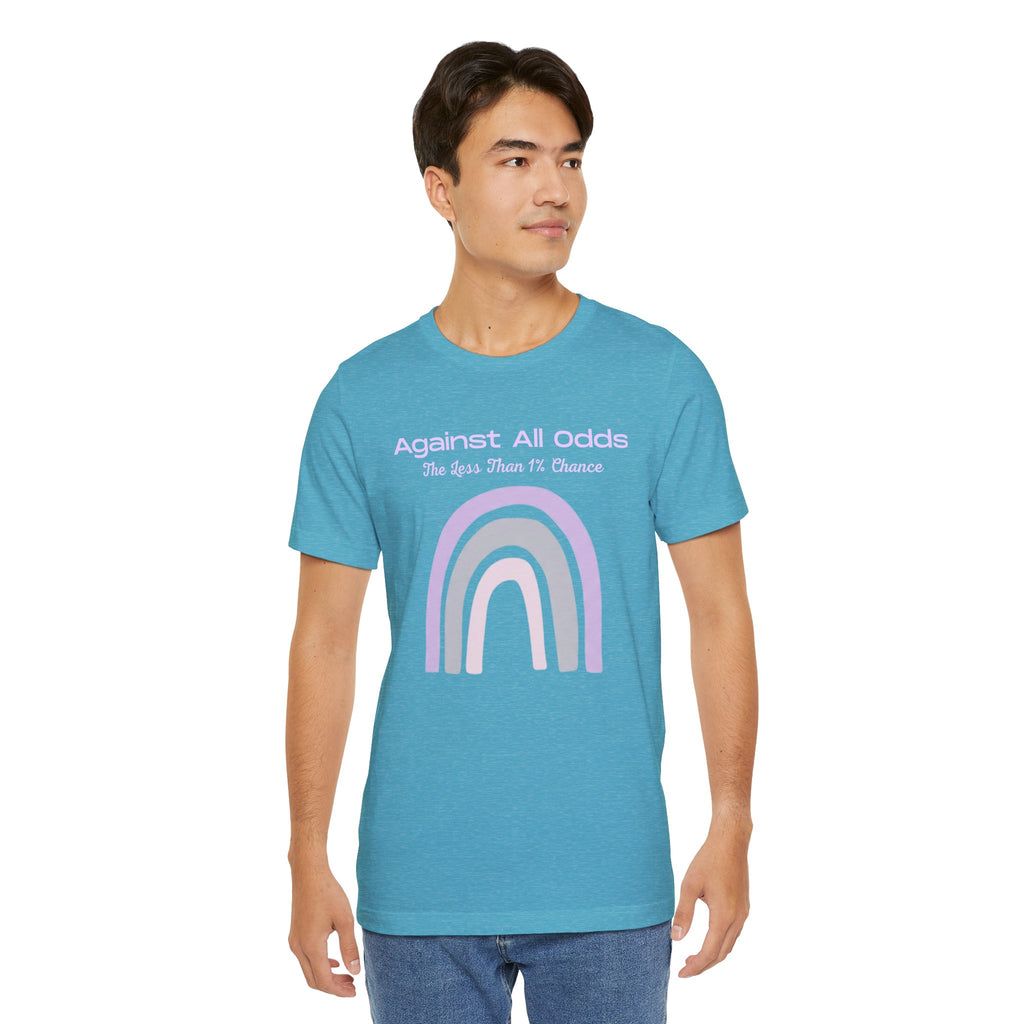 Against All Odds Rainbow Tee — Pastel Inspirational Graphic T-Shirt