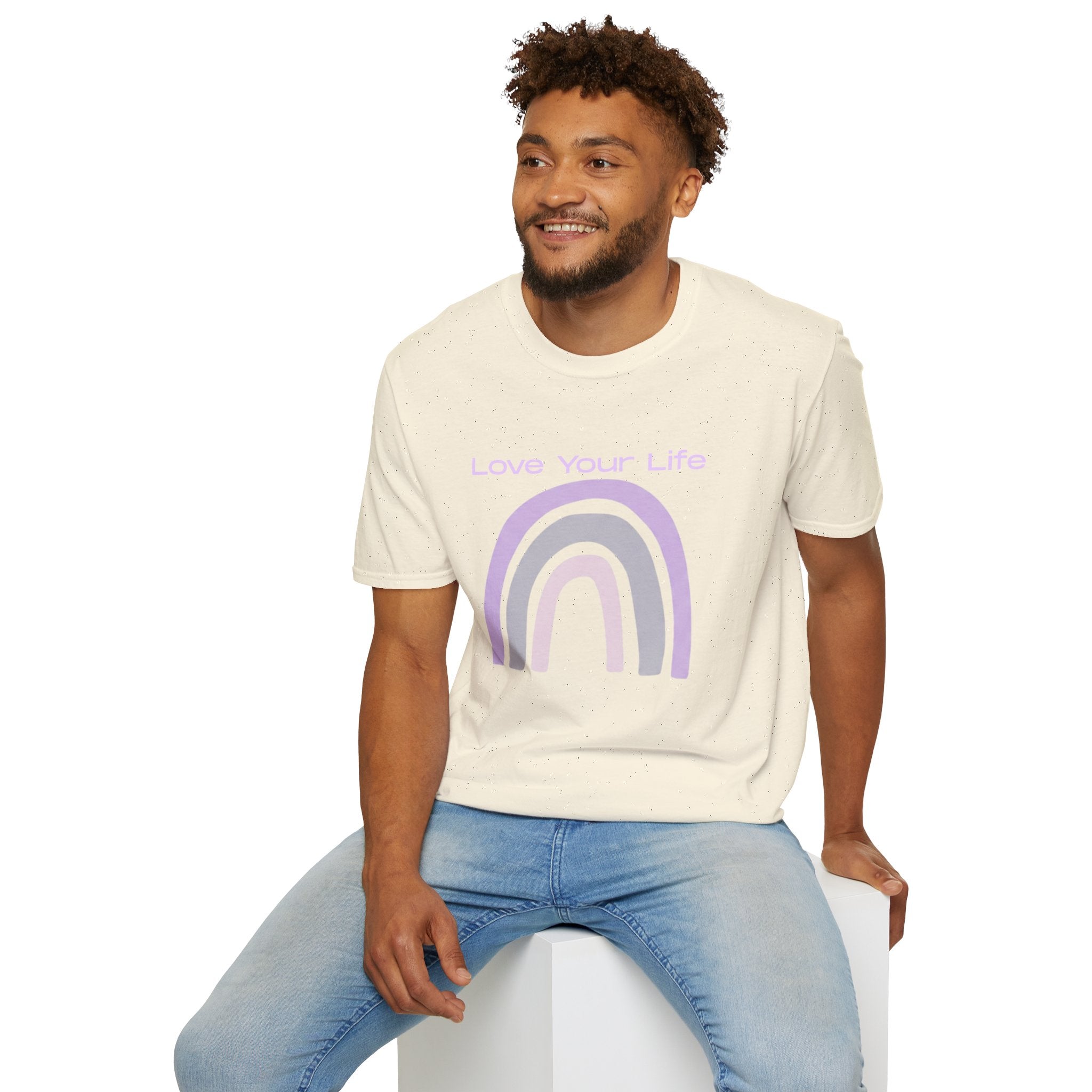 Love Your Life Rainbow T-Shirt — Pastel Positive Message Tee