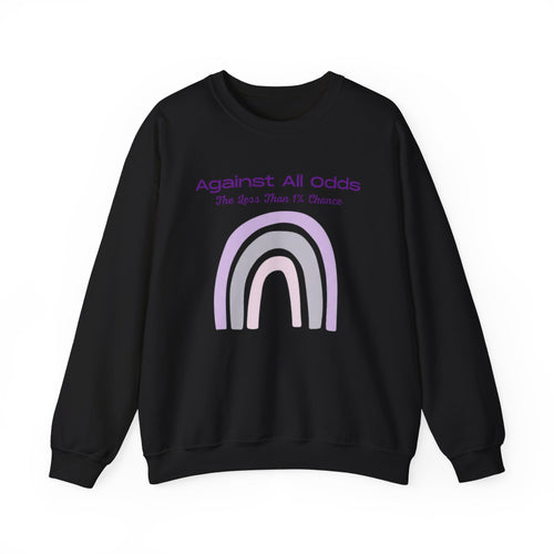 Against All Odds Crewneck Sweatshirt — The Less Than 1% Chance | Pastel Rainbow Inspirational Pullover