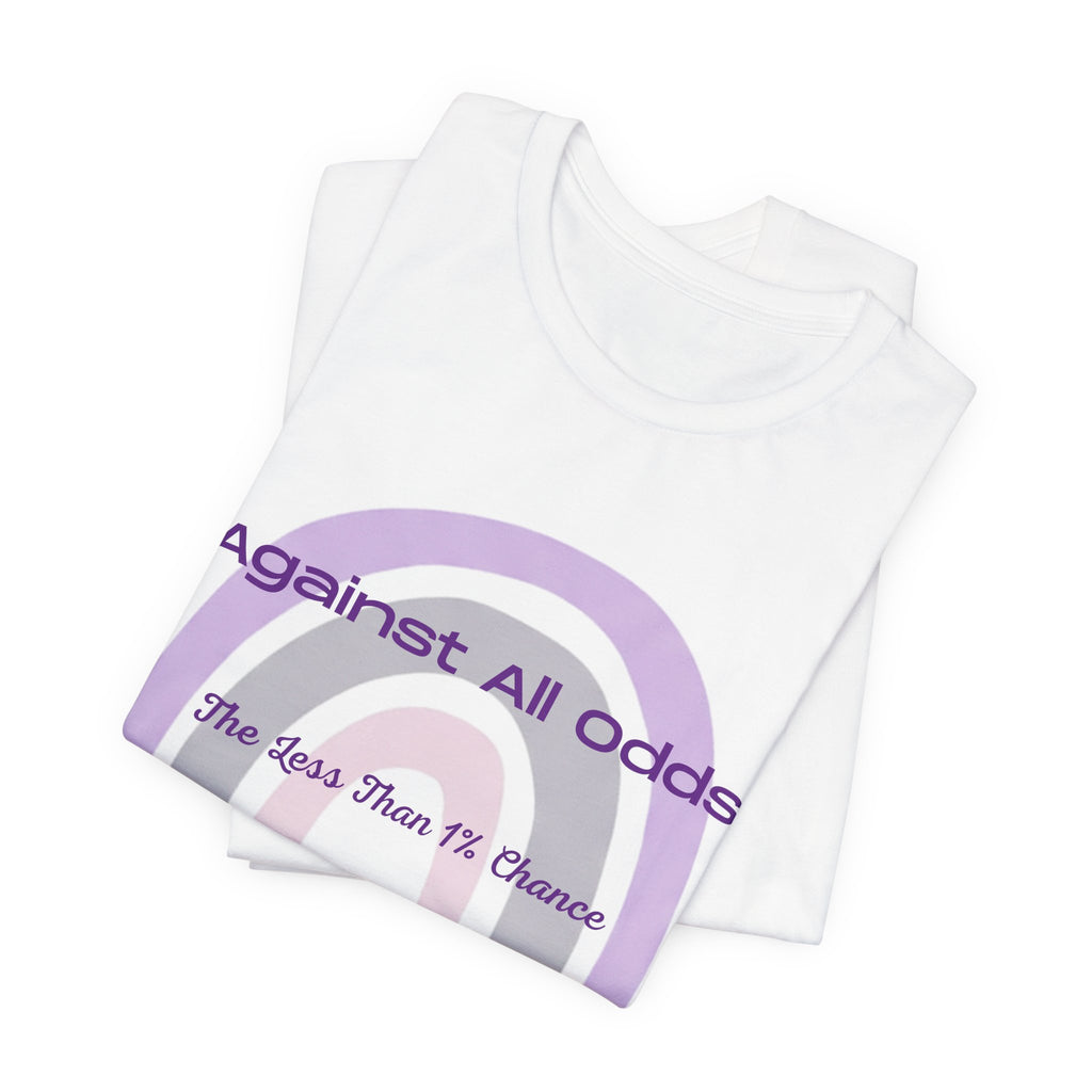 T-Shirt — "Against All Odds" Lavender Rainbow Inspirational Tee