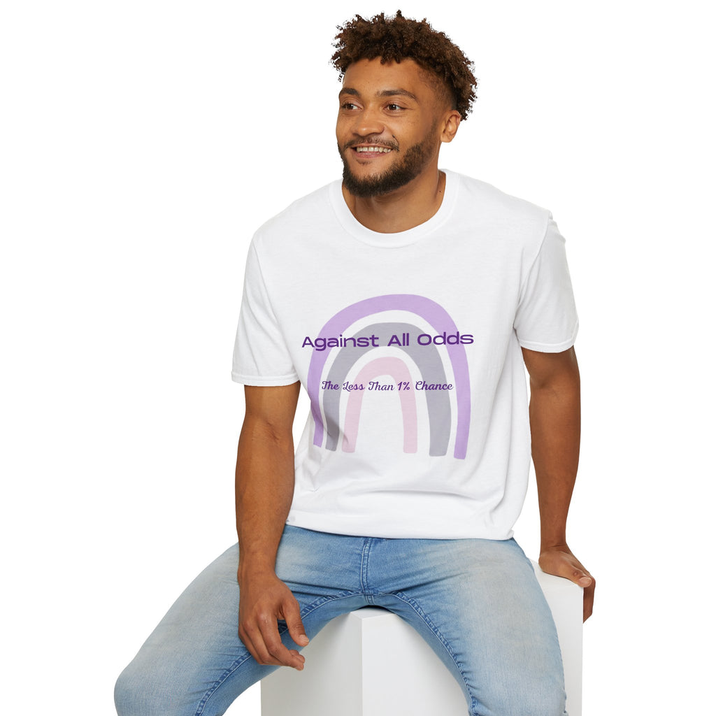 Against All Odds Rainbow T-Shirt — 'The Less Than 1% Chance' Inspirational Tee