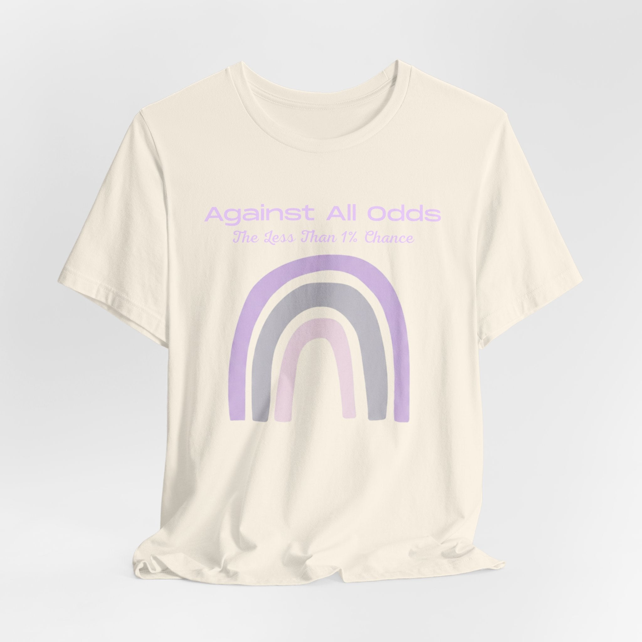 Against All Odds Rainbow Tee — Pastel Inspirational Graphic T-Shirt