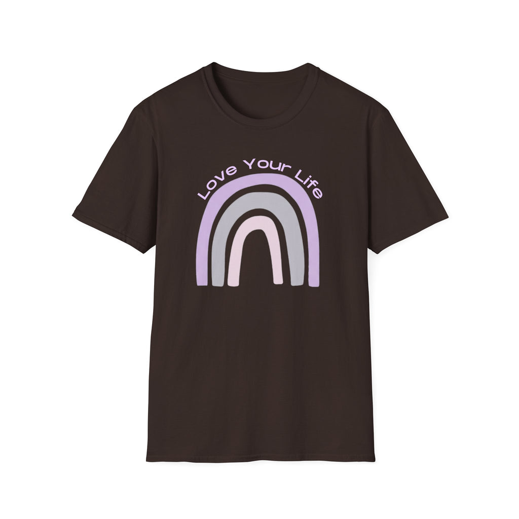 Love Your Life Rainbow T-Shirt — Pastel Retro Positive Tee