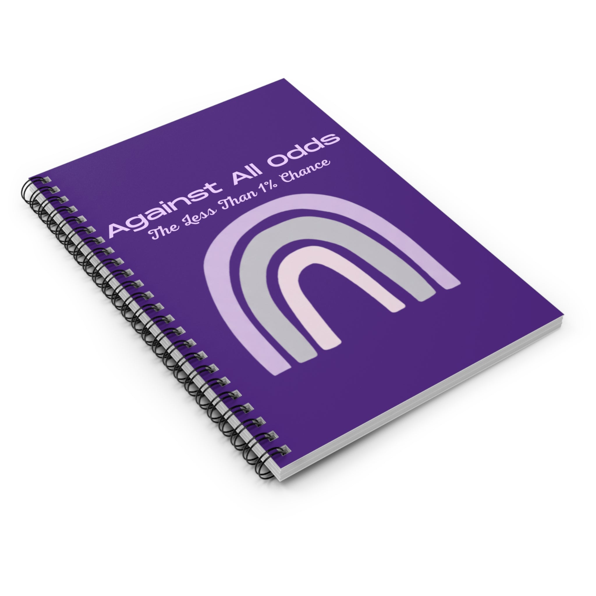 Against All Odds rainbow notebook | Spiral Ruled Notebook