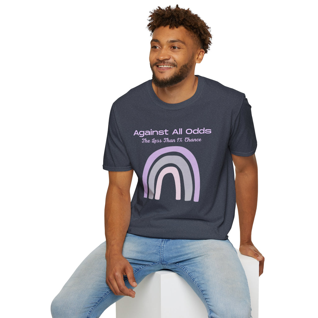 Against All Odds Rainbow T-Shirt — Pastel Inspirational Tee