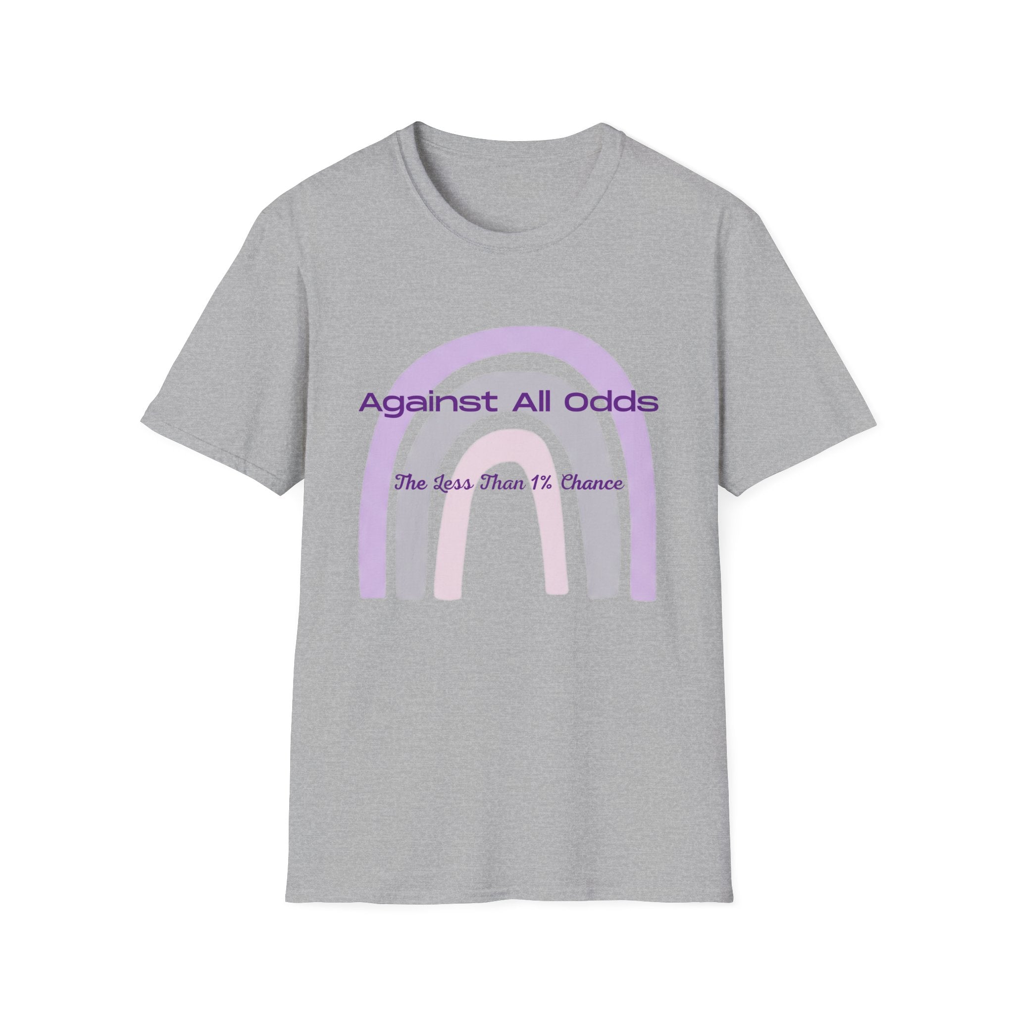 Against All Odds Rainbow T-Shirt — 'The Less Than 1% Chance' Inspirational Tee