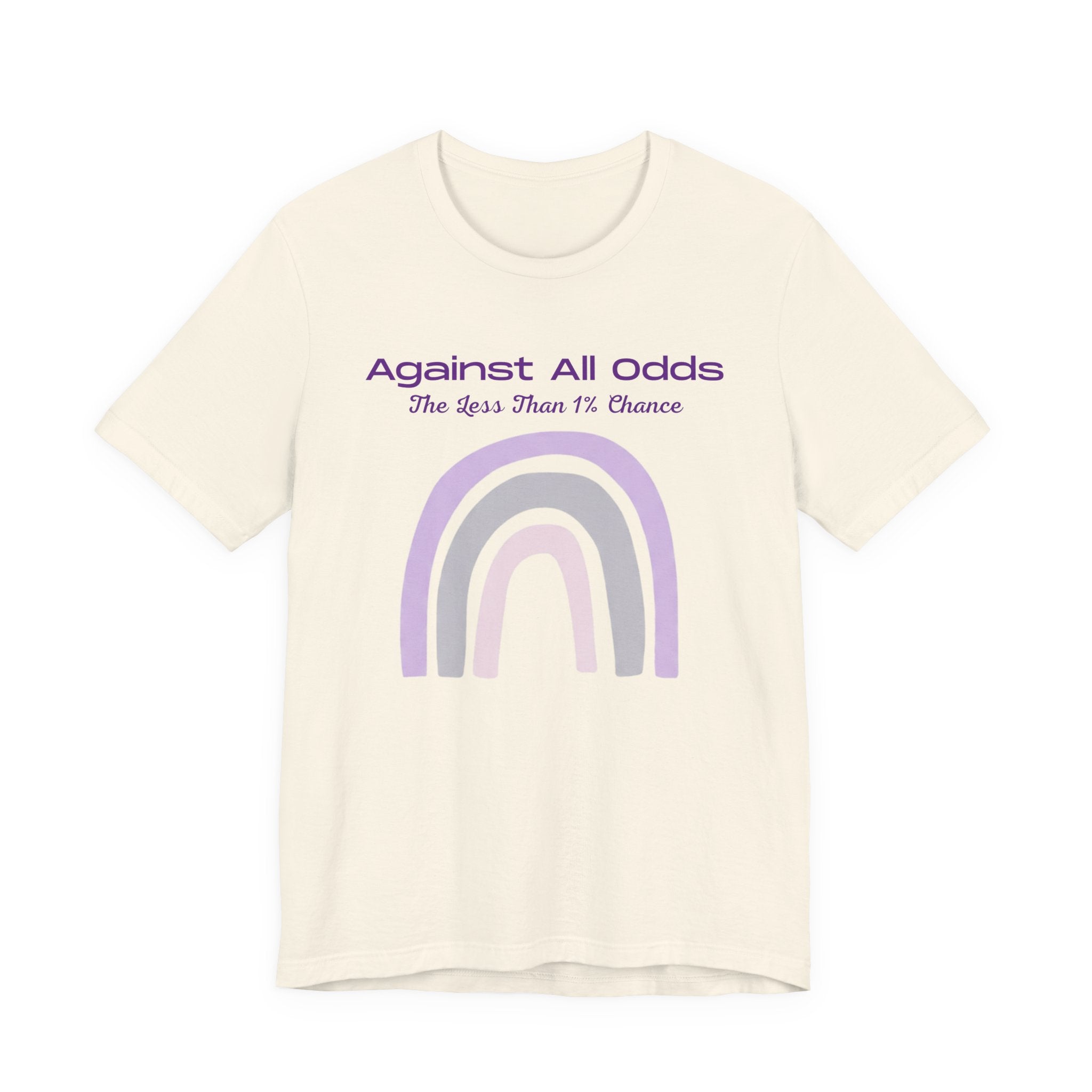 Against All Odds Rainbow Tee – Inspirational Pastel Graphic Shirt