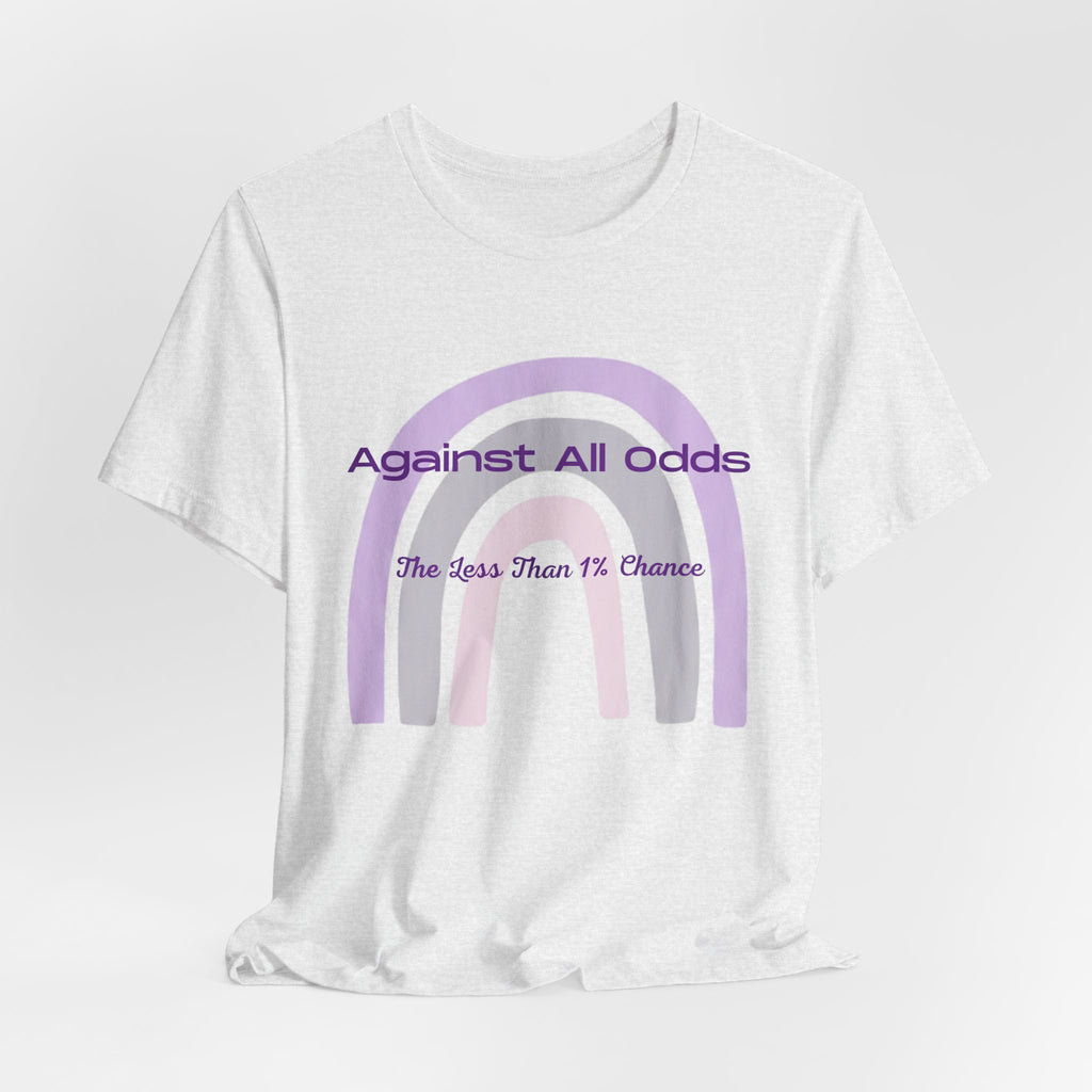 T-Shirt — "Against All Odds" Lavender Rainbow Inspirational Tee