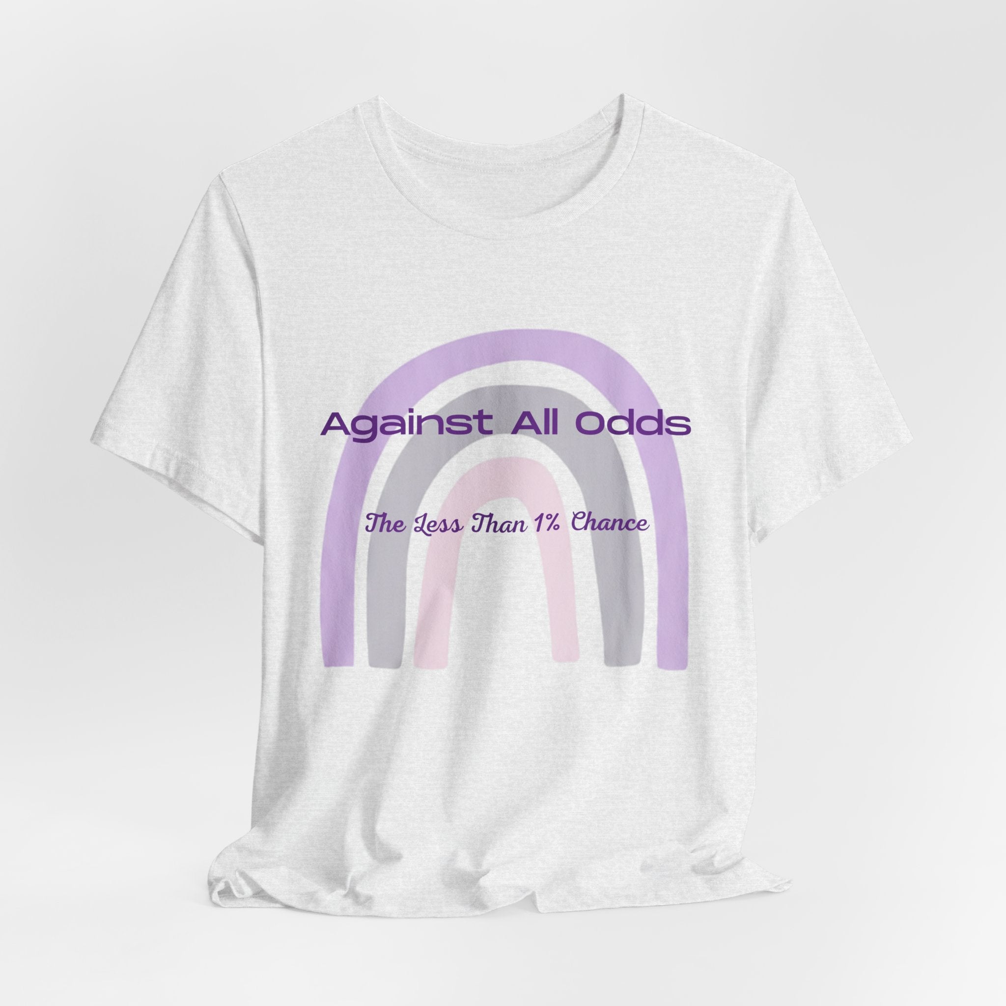 T-Shirt — "Against All Odds" Lavender Rainbow Inspirational Tee
