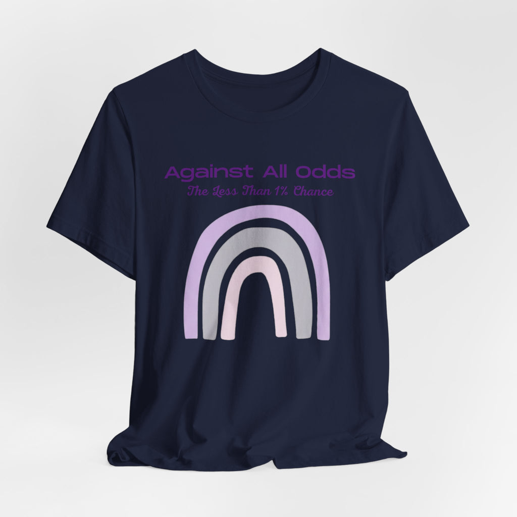 Against All Odds Rainbow Tee – Inspirational Pastel Graphic Shirt