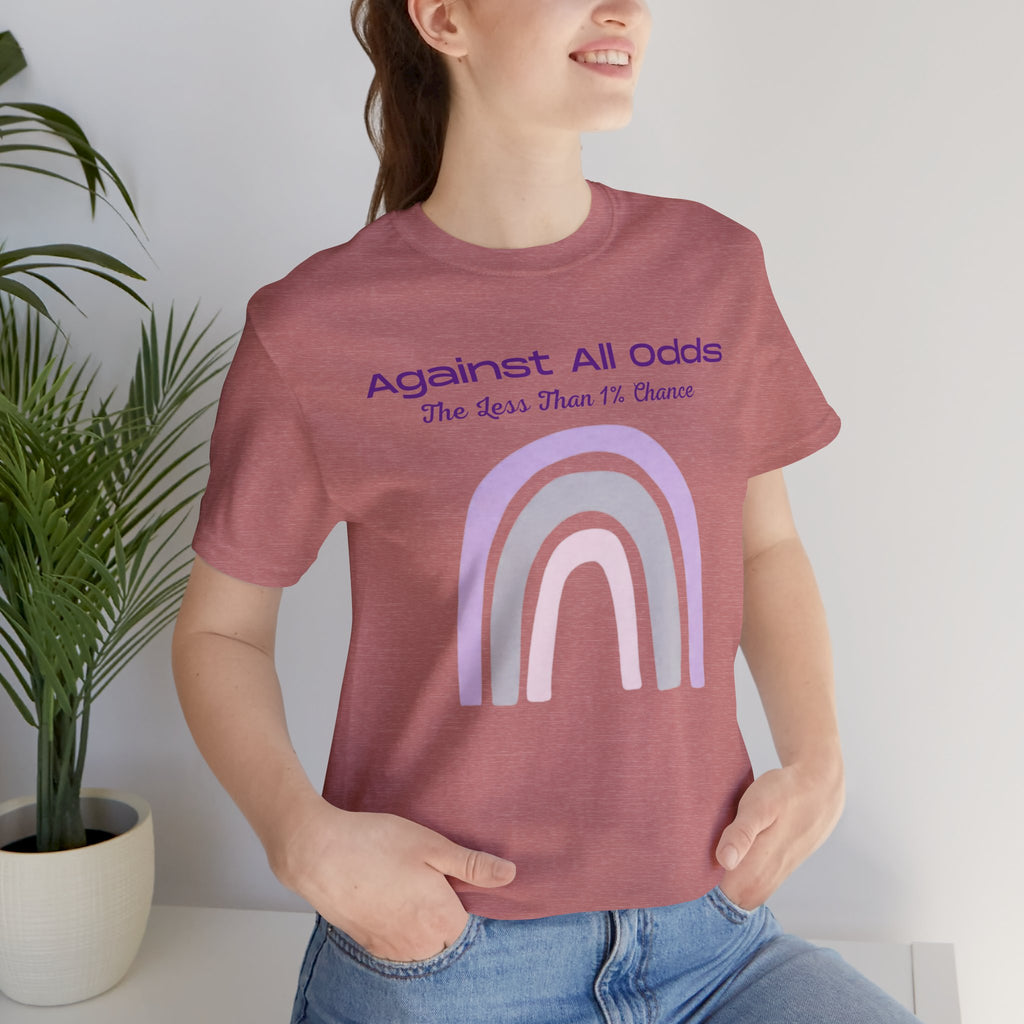 Against All Odds Rainbow Tee – Inspirational Pastel Graphic Shirt