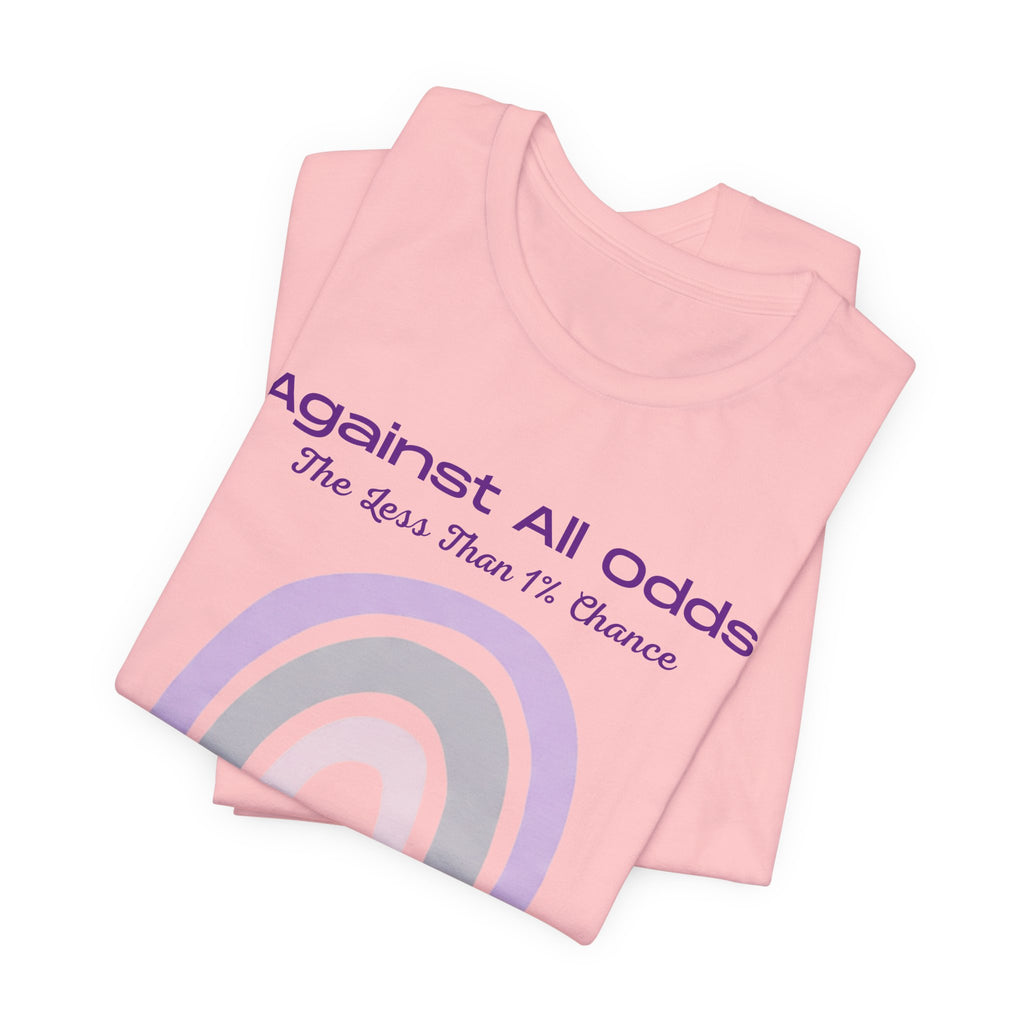 Against All Odds Rainbow Tee – Inspirational Pastel Graphic Shirt