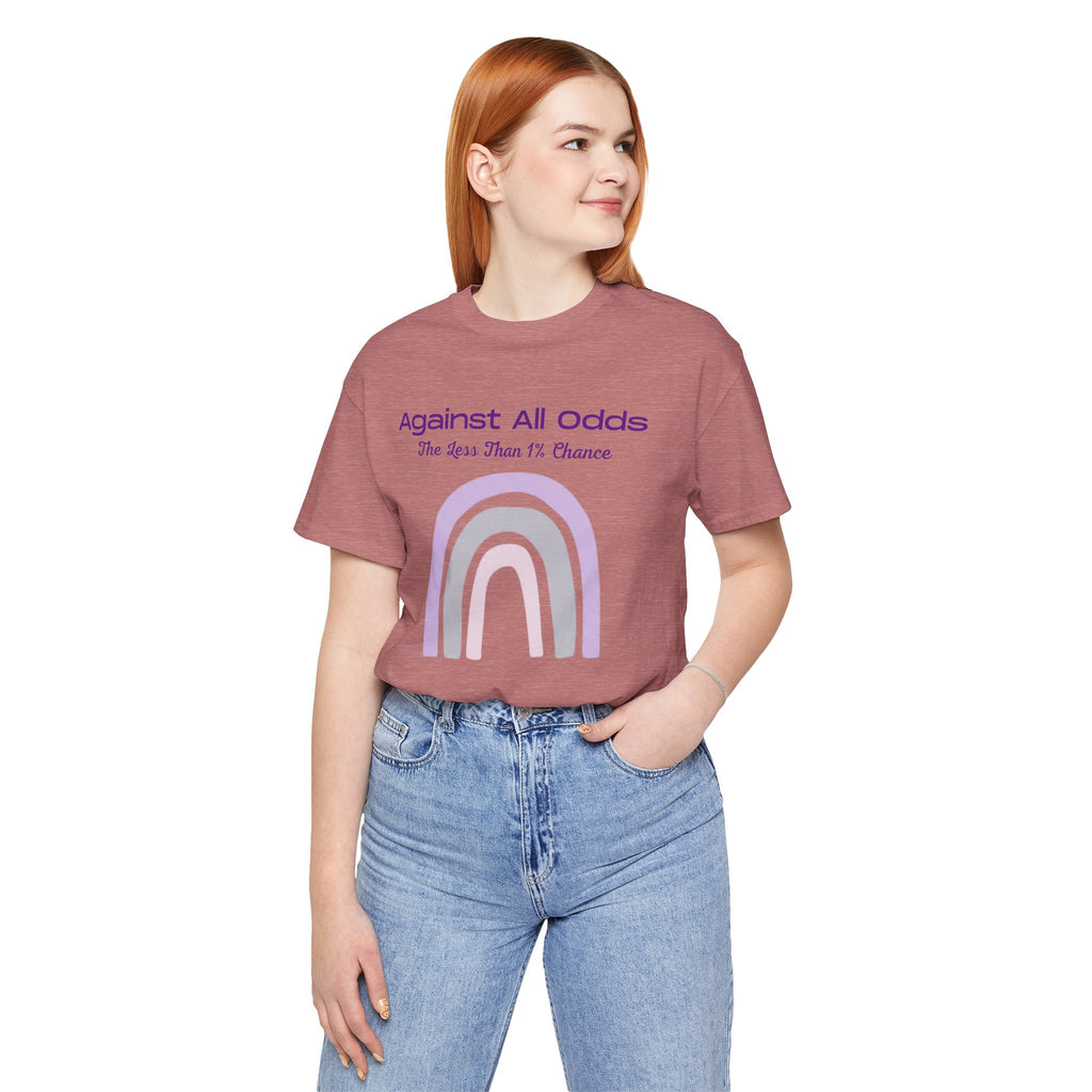 Against All Odds Rainbow Tee – Inspirational Pastel Graphic Shirt