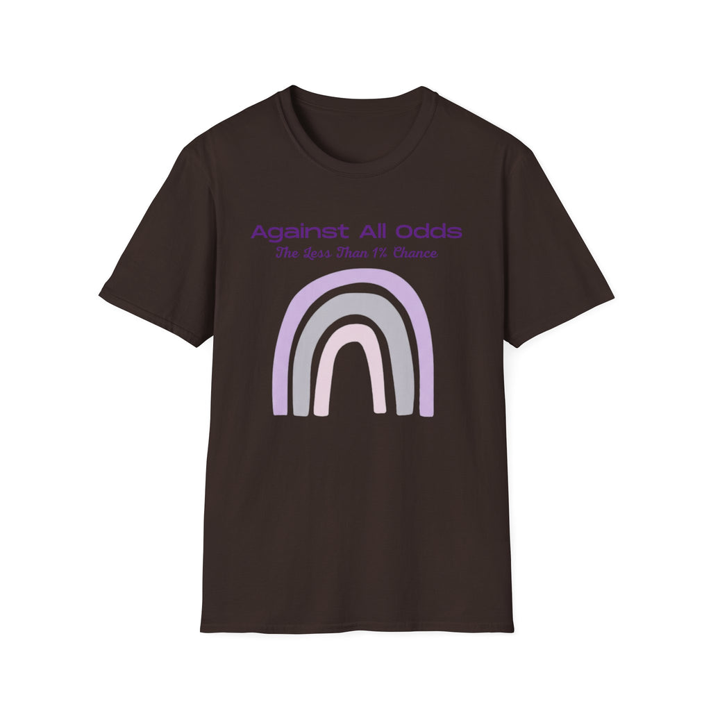 Against All Odds Rainbow T-Shirt – Inspirational 'The Less Than 1% Chance' Design