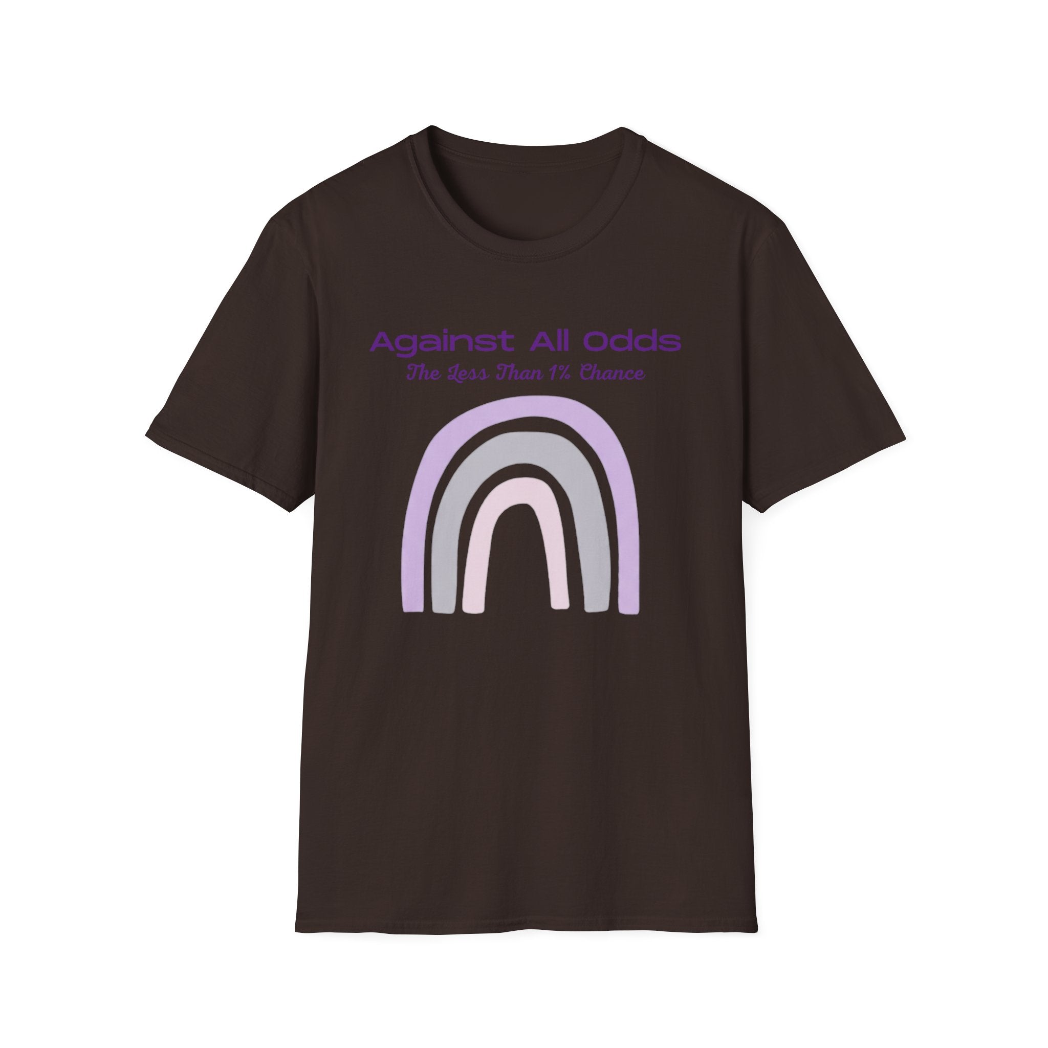 Against All Odds Rainbow T-Shirt – Inspirational 'The Less Than 1% Chance' Design