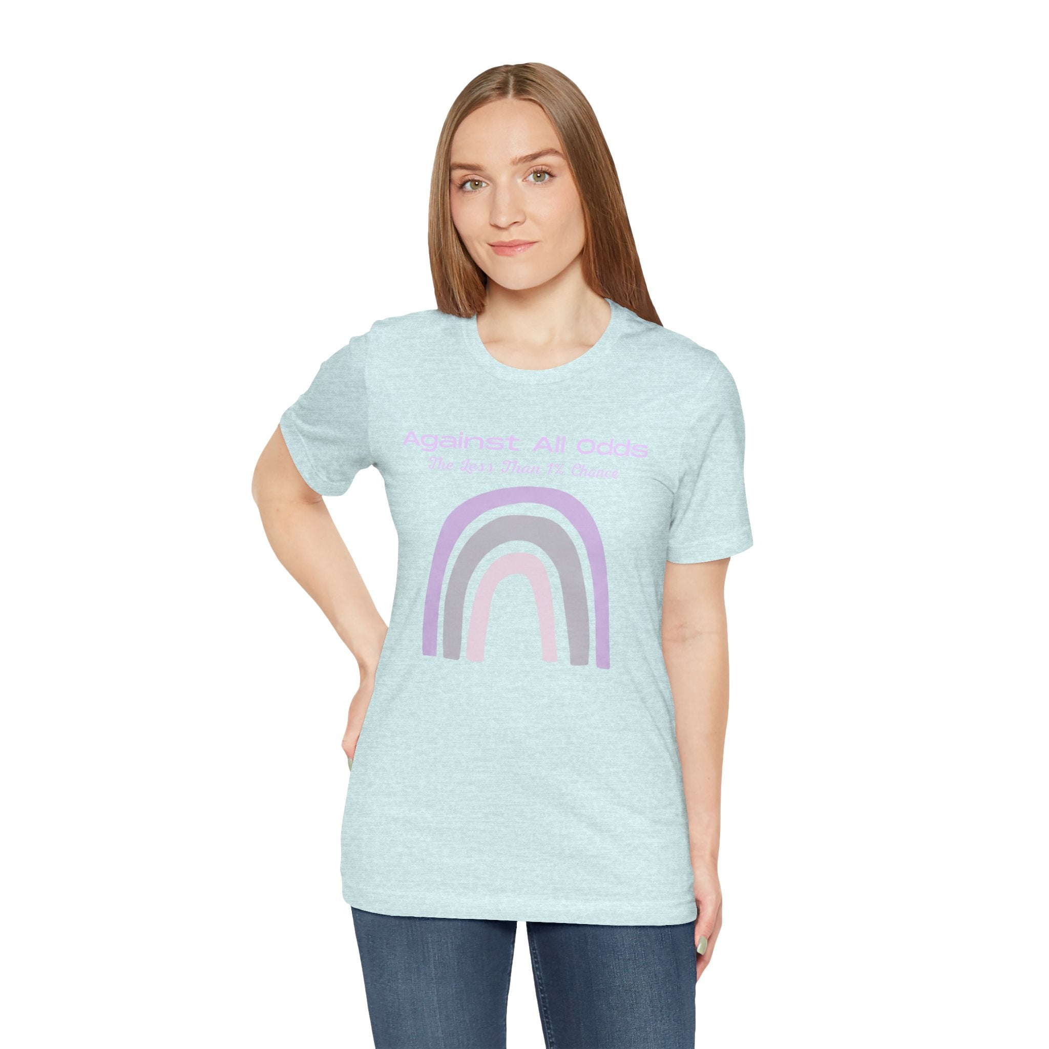 Against All Odds Rainbow Tee — Pastel Inspirational Graphic T-Shirt
