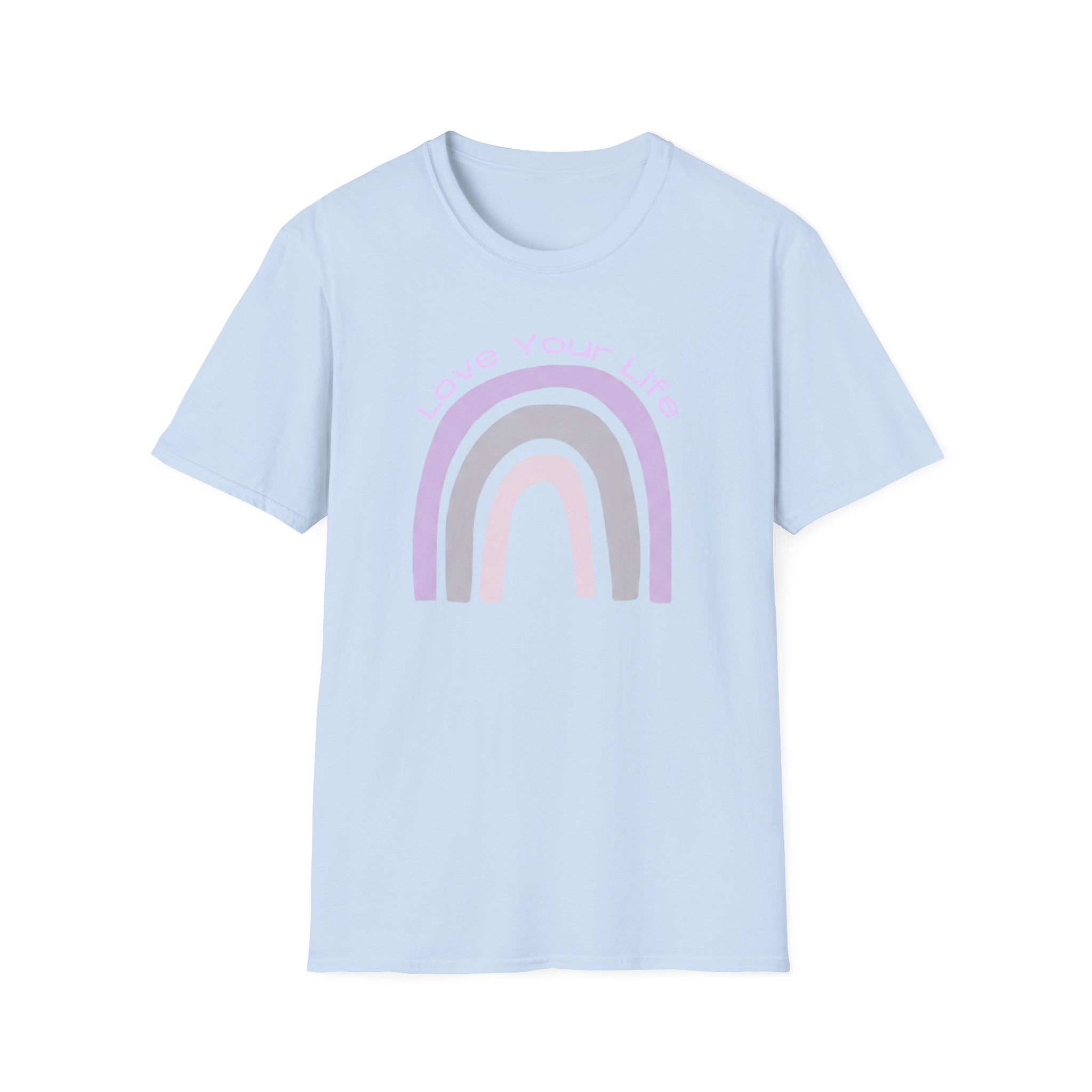 Love Your Life Rainbow T-Shirt — Pastel Retro Positive Tee