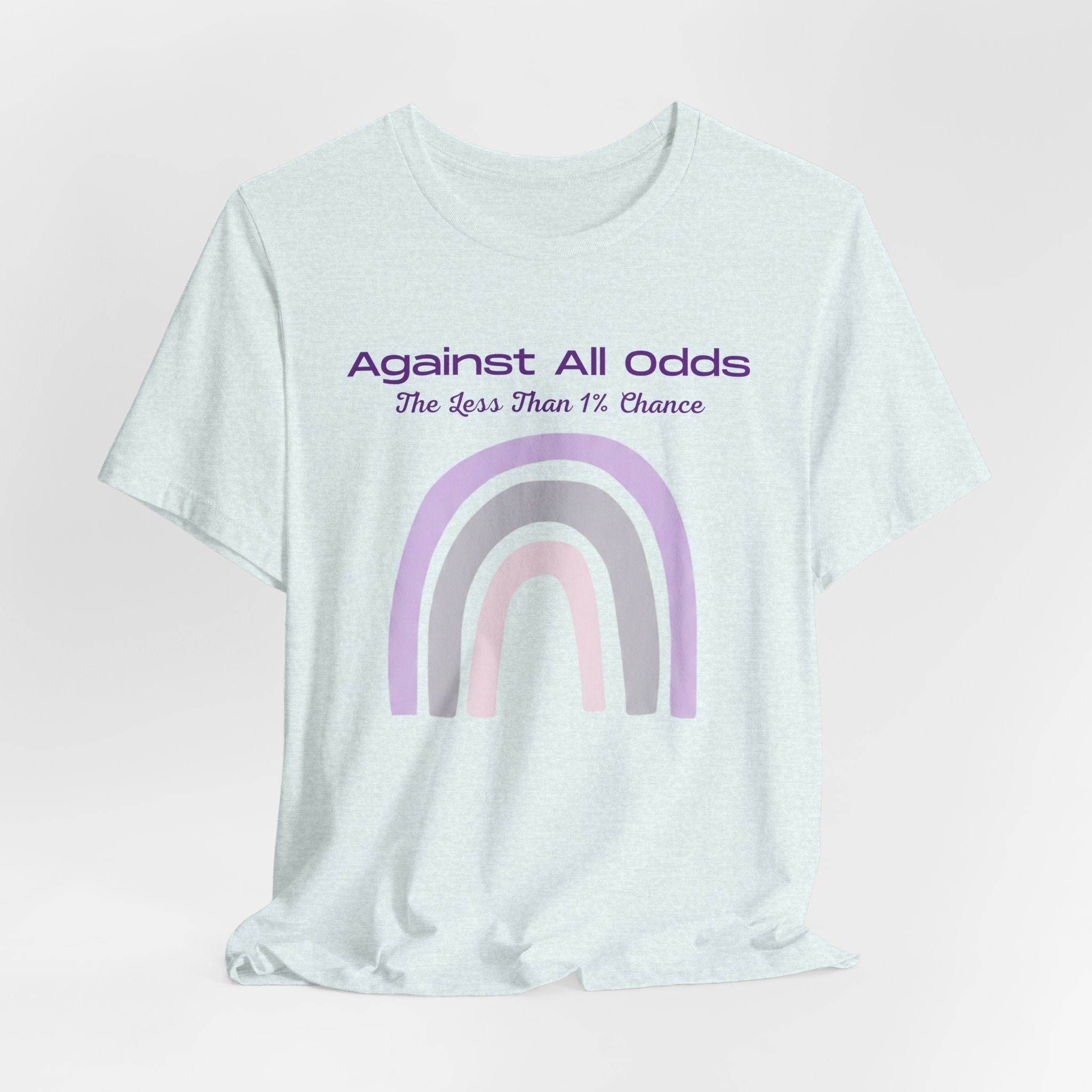 Against All Odds Rainbow Tee – Inspirational Pastel Graphic Shirt