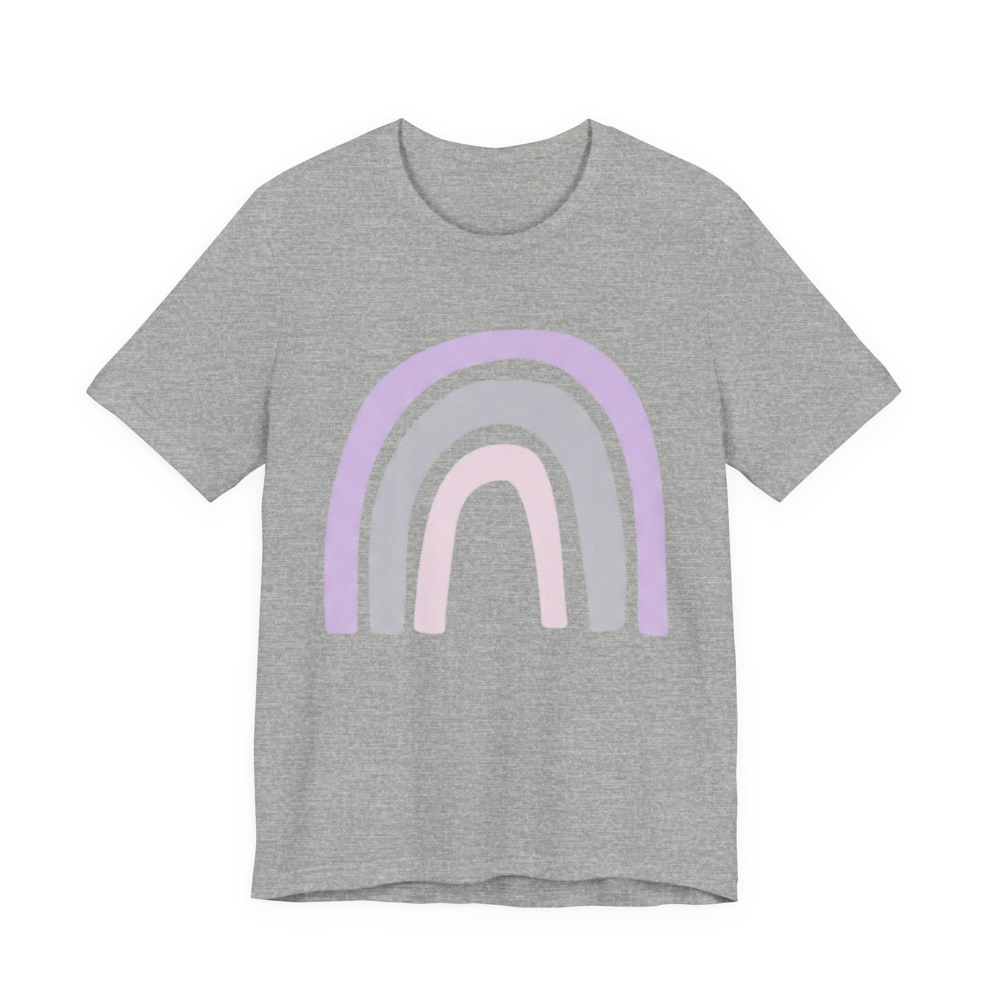 Pastel Rainbow Tee — Minimal Lavender & Blush Graphic T-Shirt