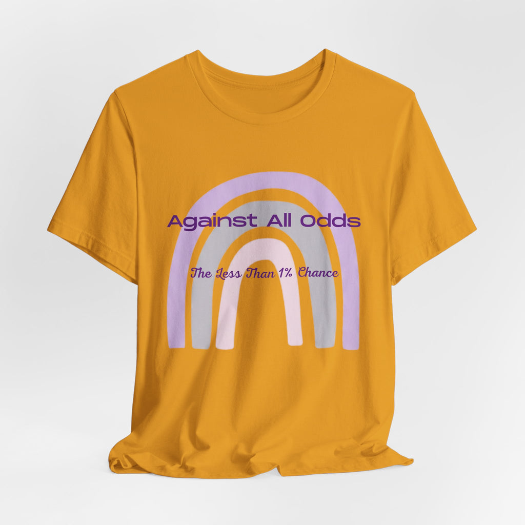 T-Shirt — "Against All Odds" Lavender Rainbow Inspirational Tee