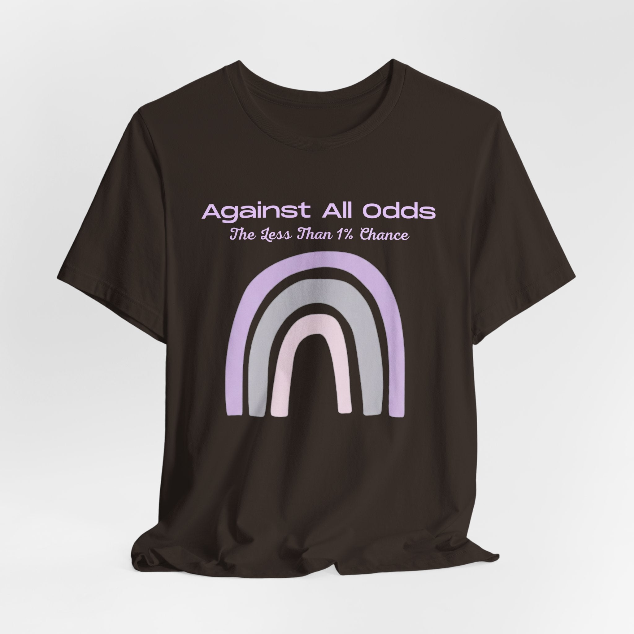 Against All Odds Rainbow Tee — Pastel Inspirational Graphic T-Shirt