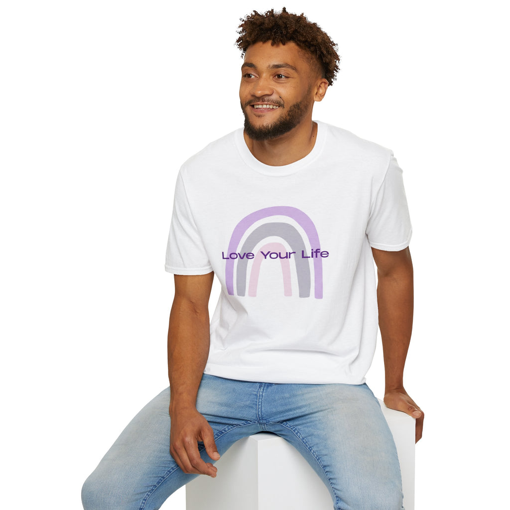 Love Your Life Rainbow T-Shirt — Pastel Retro Positive Tee