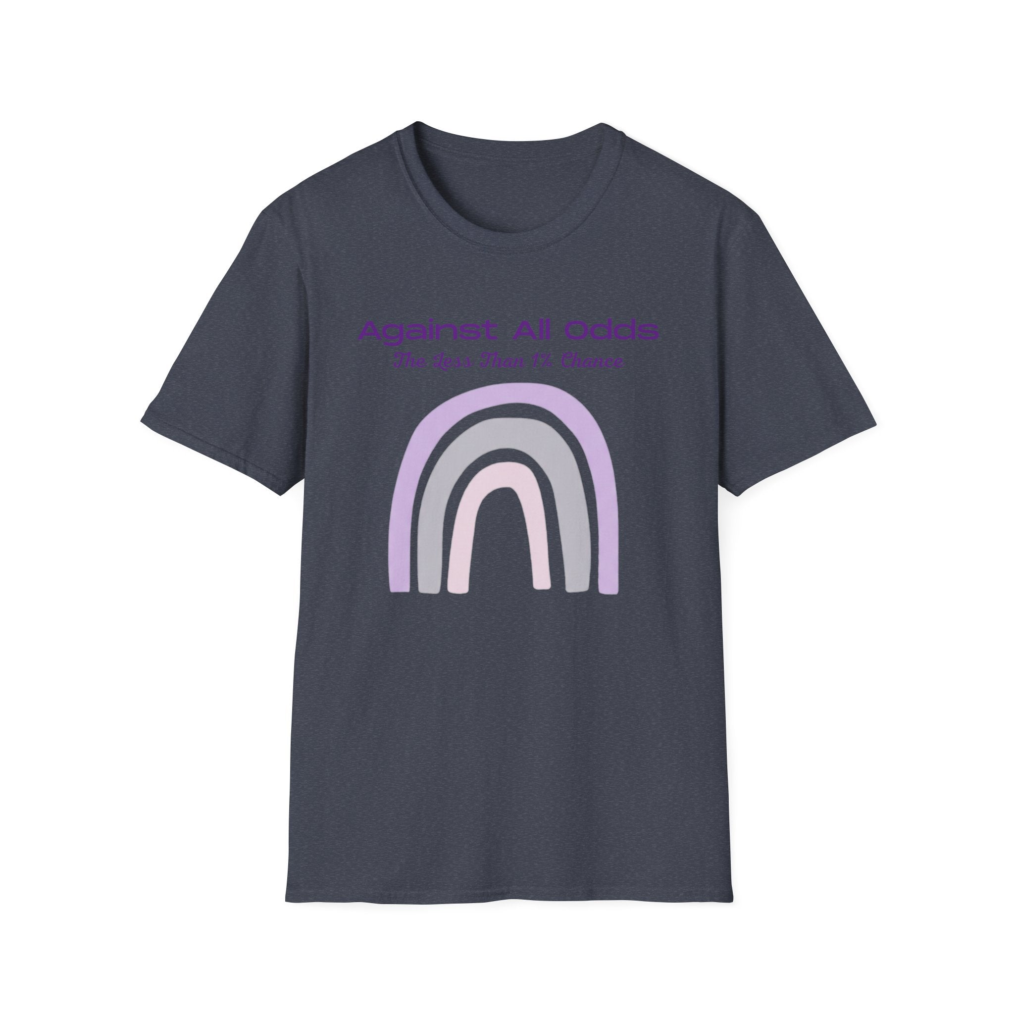 Against All Odds Rainbow T-Shirt – Inspirational 'The Less Than 1% Chance' Design