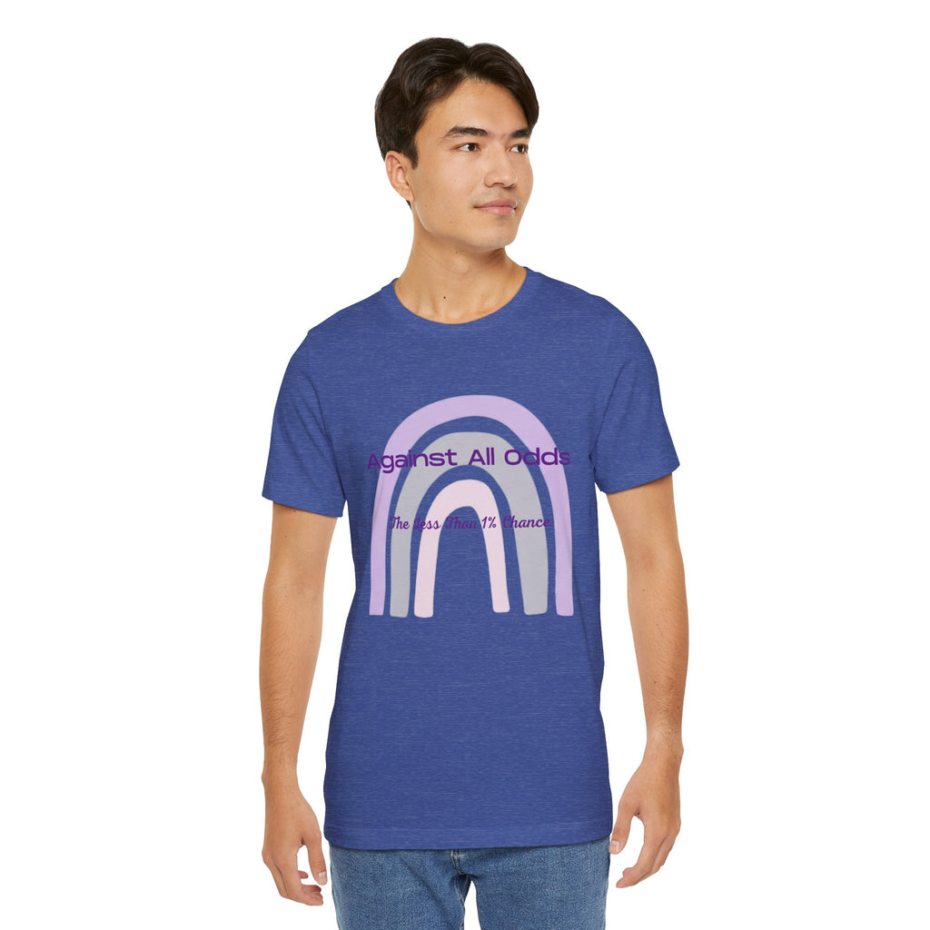 T-Shirt — "Against All Odds" Lavender Rainbow Inspirational Tee