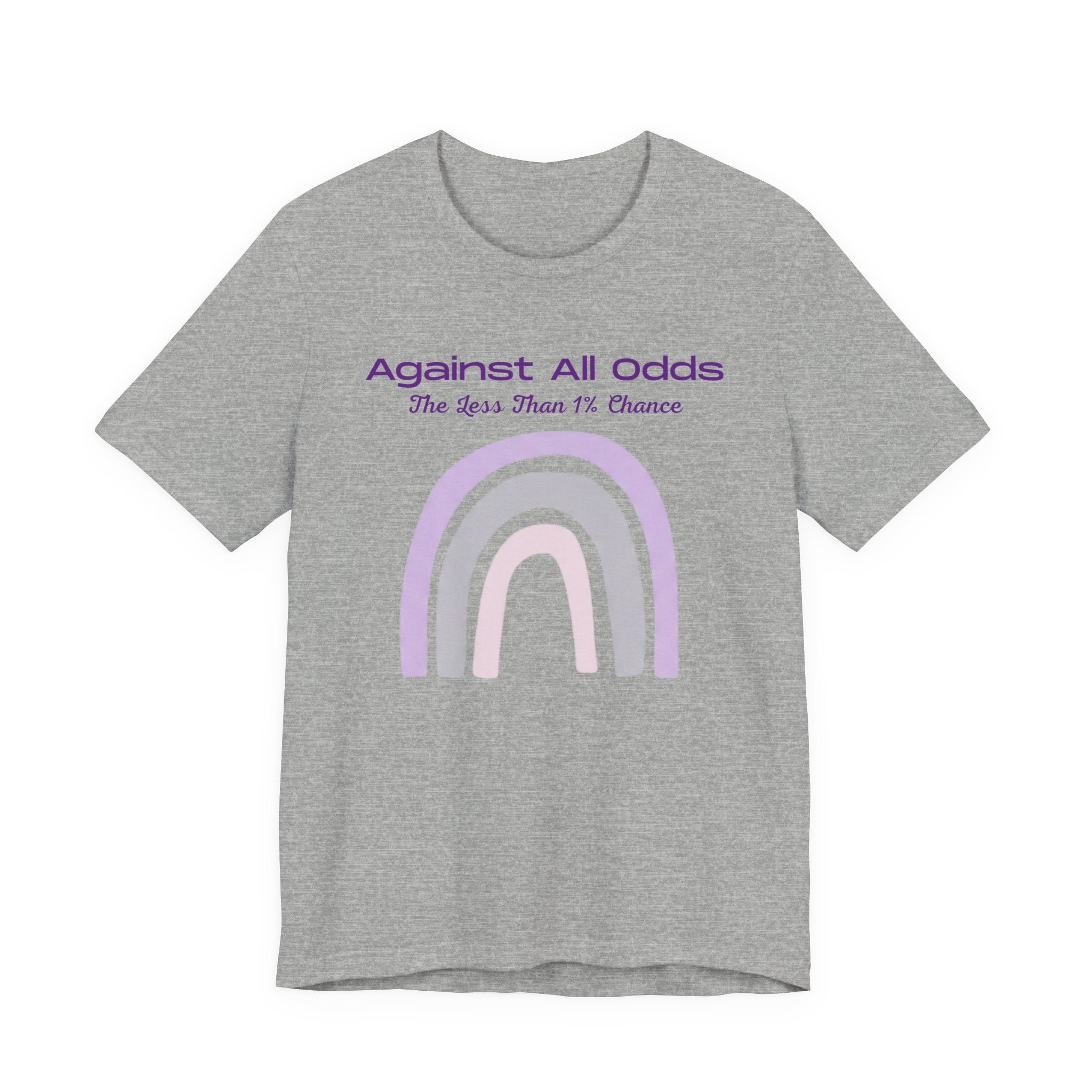 Against All Odds Rainbow Tee – Inspirational Pastel Graphic Shirt