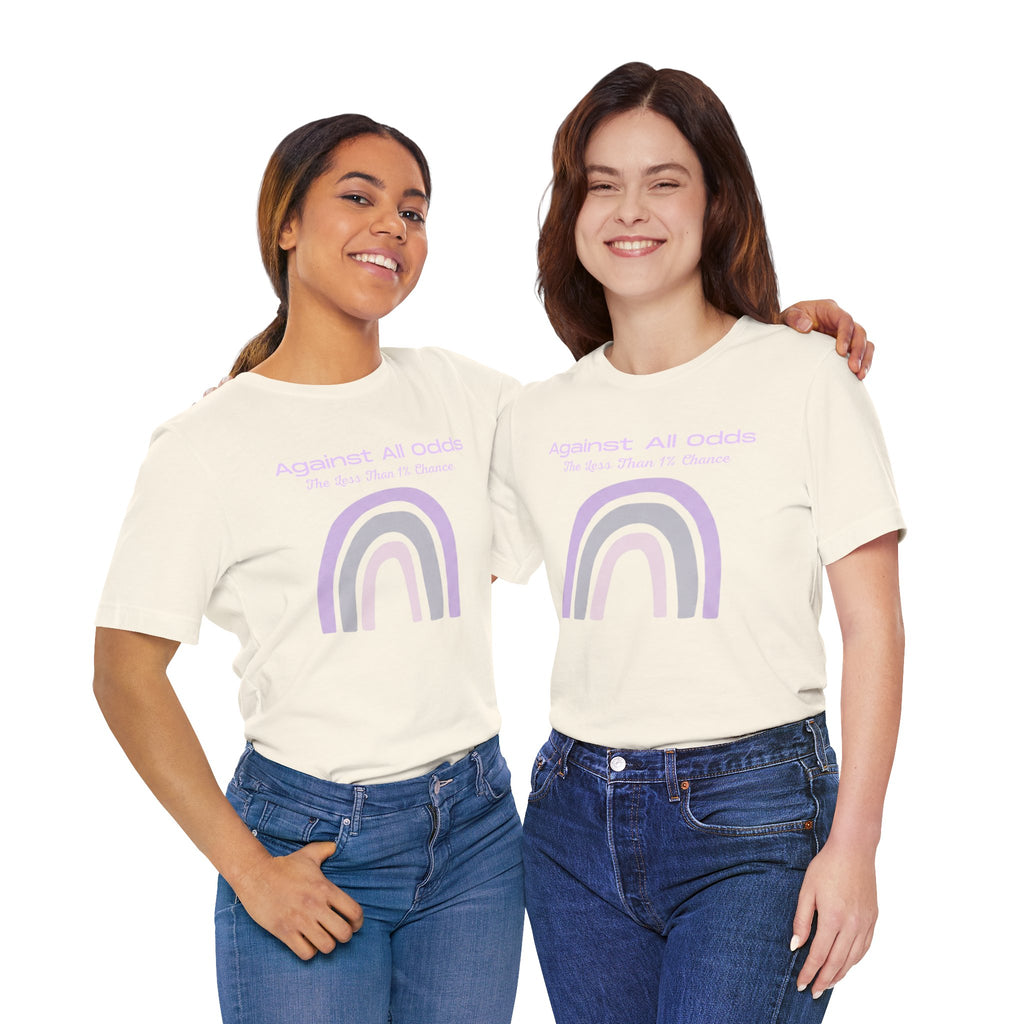 Against All Odds Rainbow Tee — Pastel Inspirational Graphic T-Shirt
