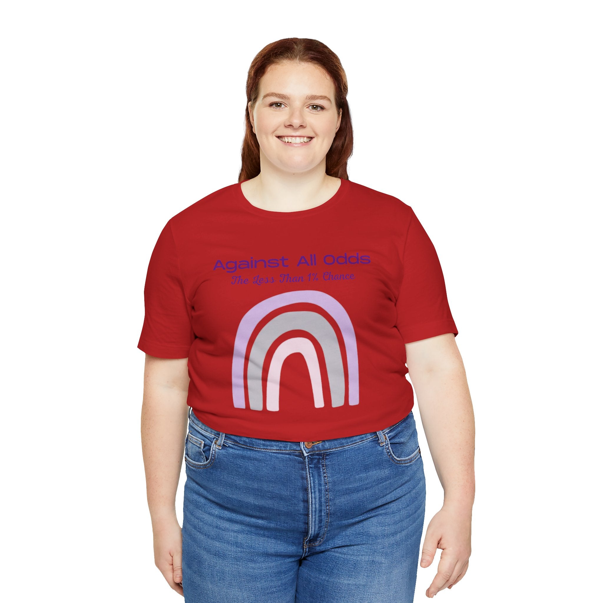 Against All Odds Rainbow Tee – Inspirational Pastel Graphic Shirt