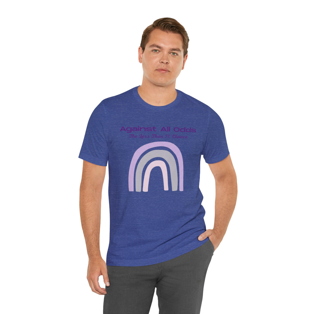 Against All Odds Rainbow Tee – Inspirational Pastel Graphic Shirt