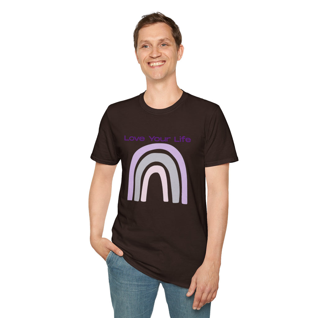Love Your Life Rainbow T-Shirt — Soft Pastel Everyday Tee