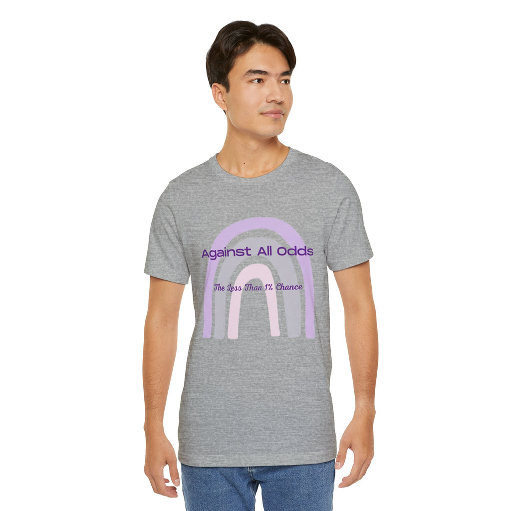 T-Shirt — "Against All Odds" Lavender Rainbow Inspirational Tee