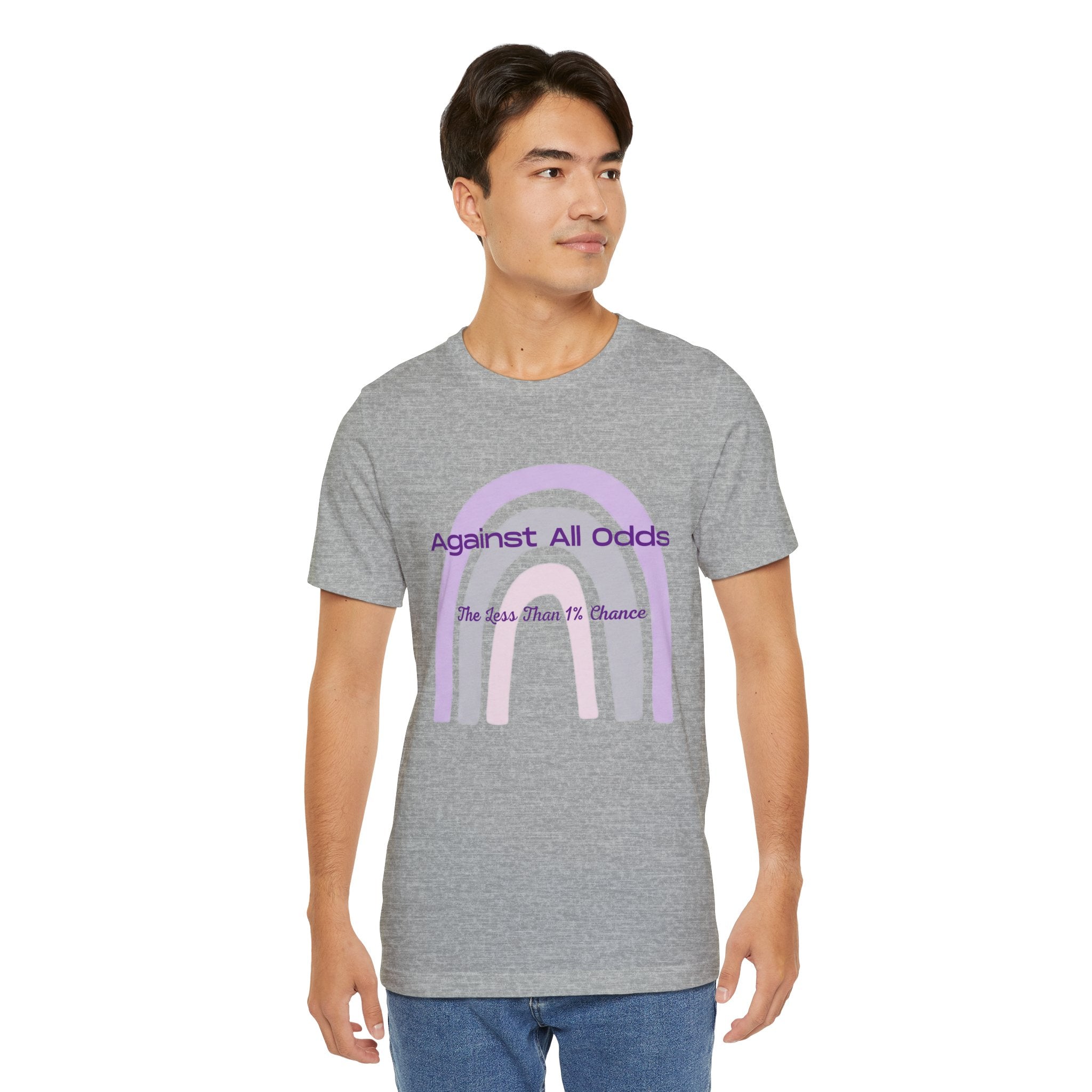 T-Shirt — "Against All Odds" Lavender Rainbow Inspirational Tee
