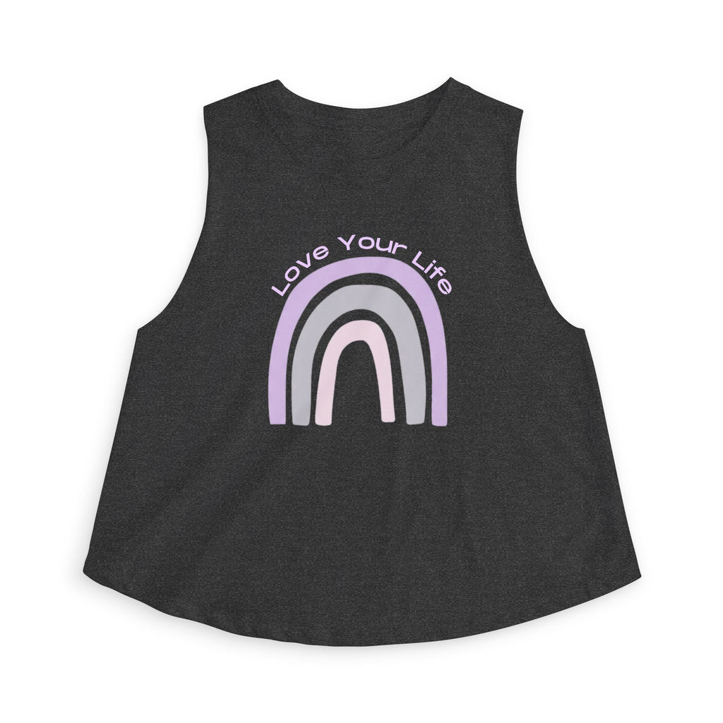 Love Your Life Rainbow Crop Top — Pastel Positive Women's Tank