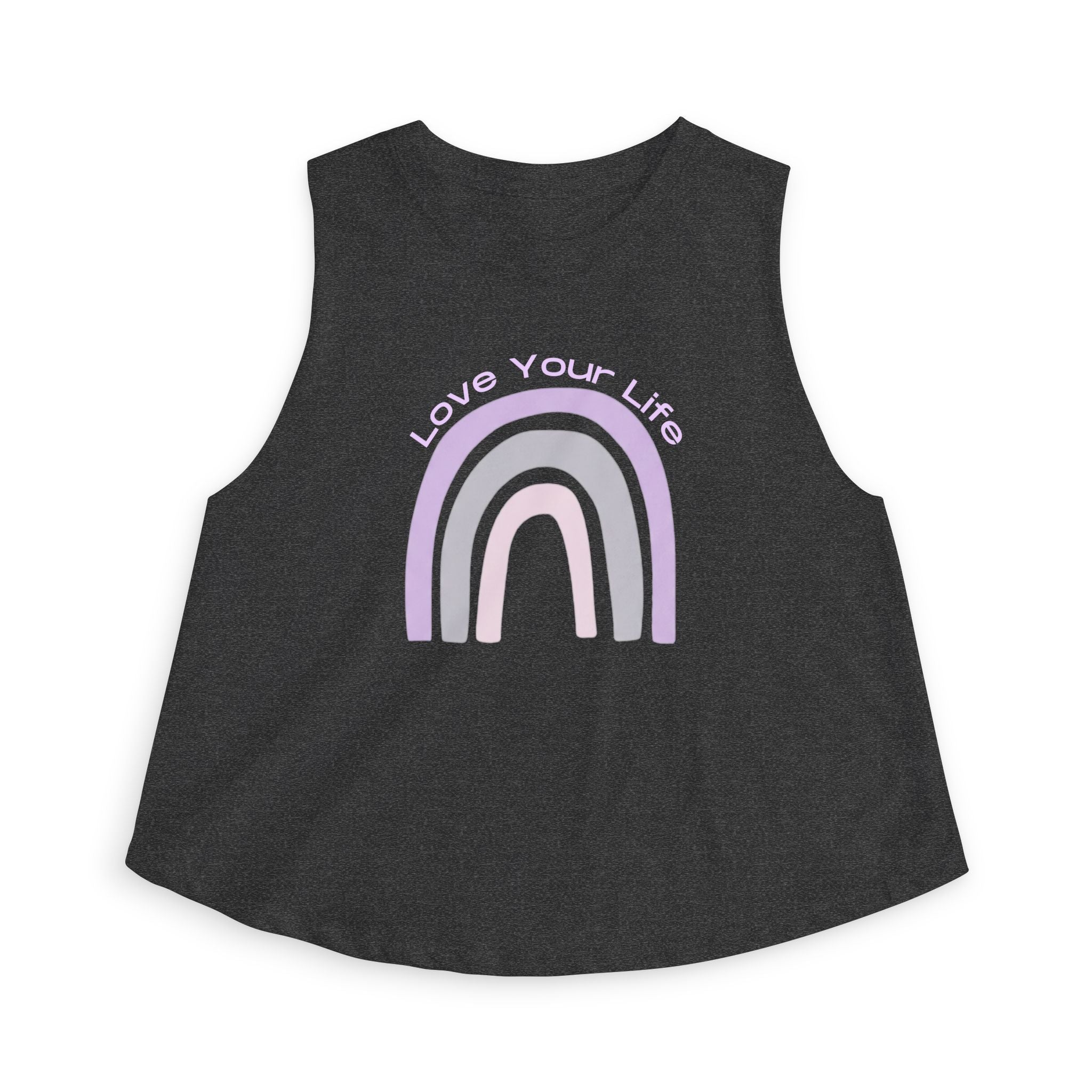 Love Your Life Rainbow Crop Top — Pastel Positive Women's Tank