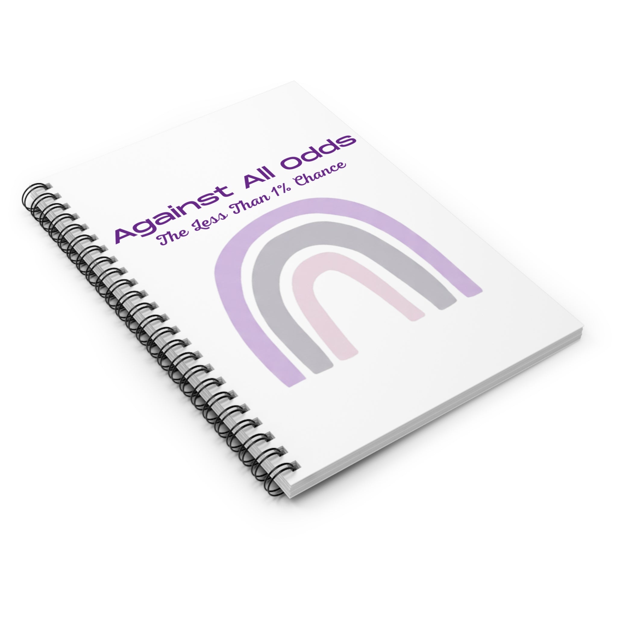 Against All Odds rainbow notebook | Spiral Ruled Notebook