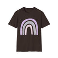 Pastel Rainbow T-Shirt — Minimal Lavender & Grey Rainbow Tee