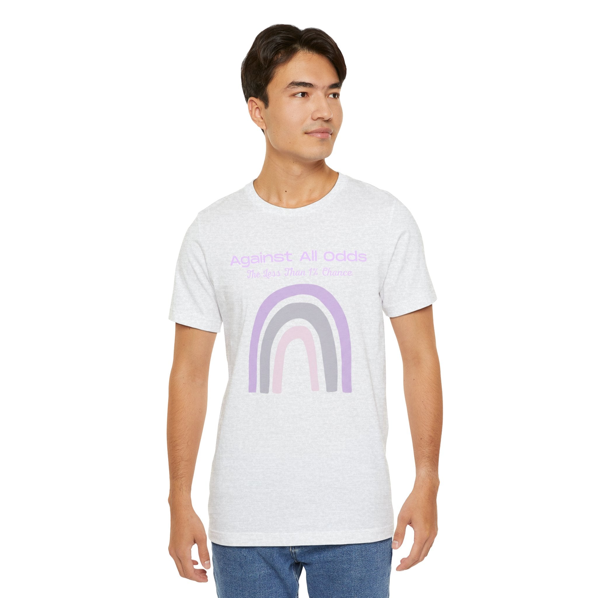 Against All Odds Rainbow Tee — Pastel Inspirational Graphic T-Shirt