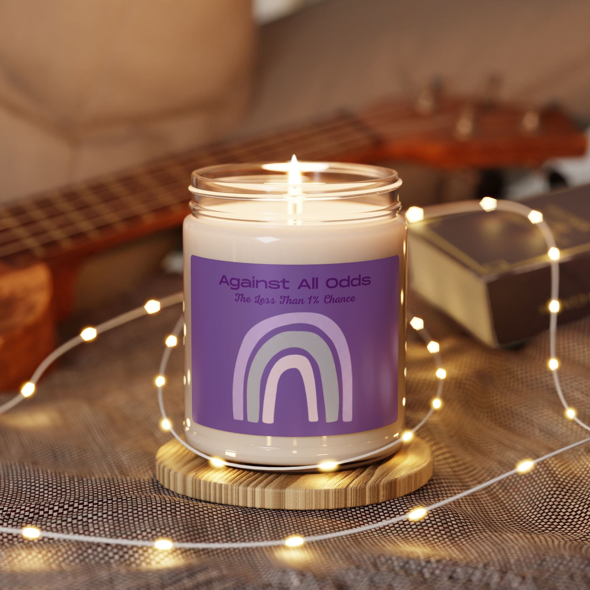 Against All Odds Purple Rainbow Soy Candle — 9oz Scented Jar (The Less Than 1% Chance)