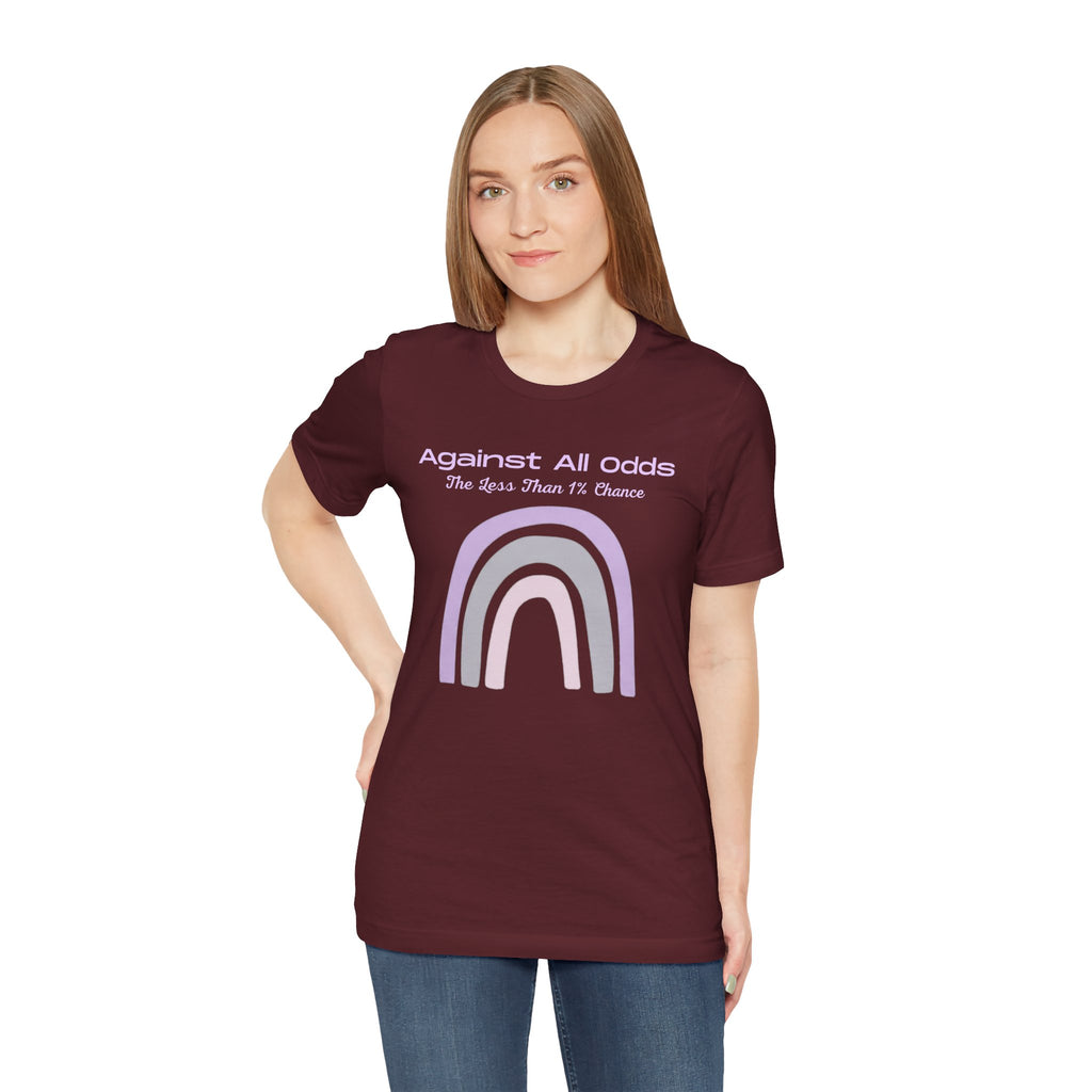 Against All Odds Rainbow Tee — Pastel Inspirational Graphic T-Shirt