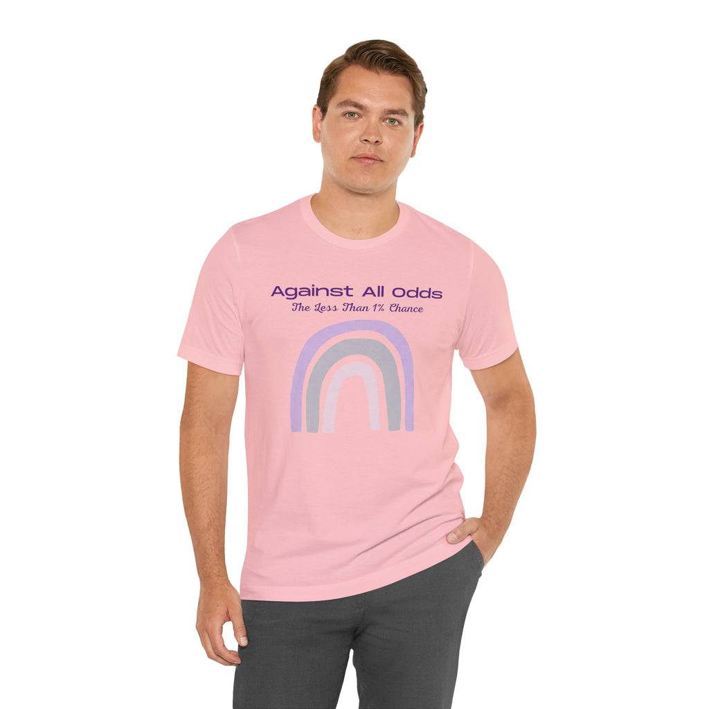 Against All Odds Rainbow Tee – Inspirational Pastel Graphic Shirt