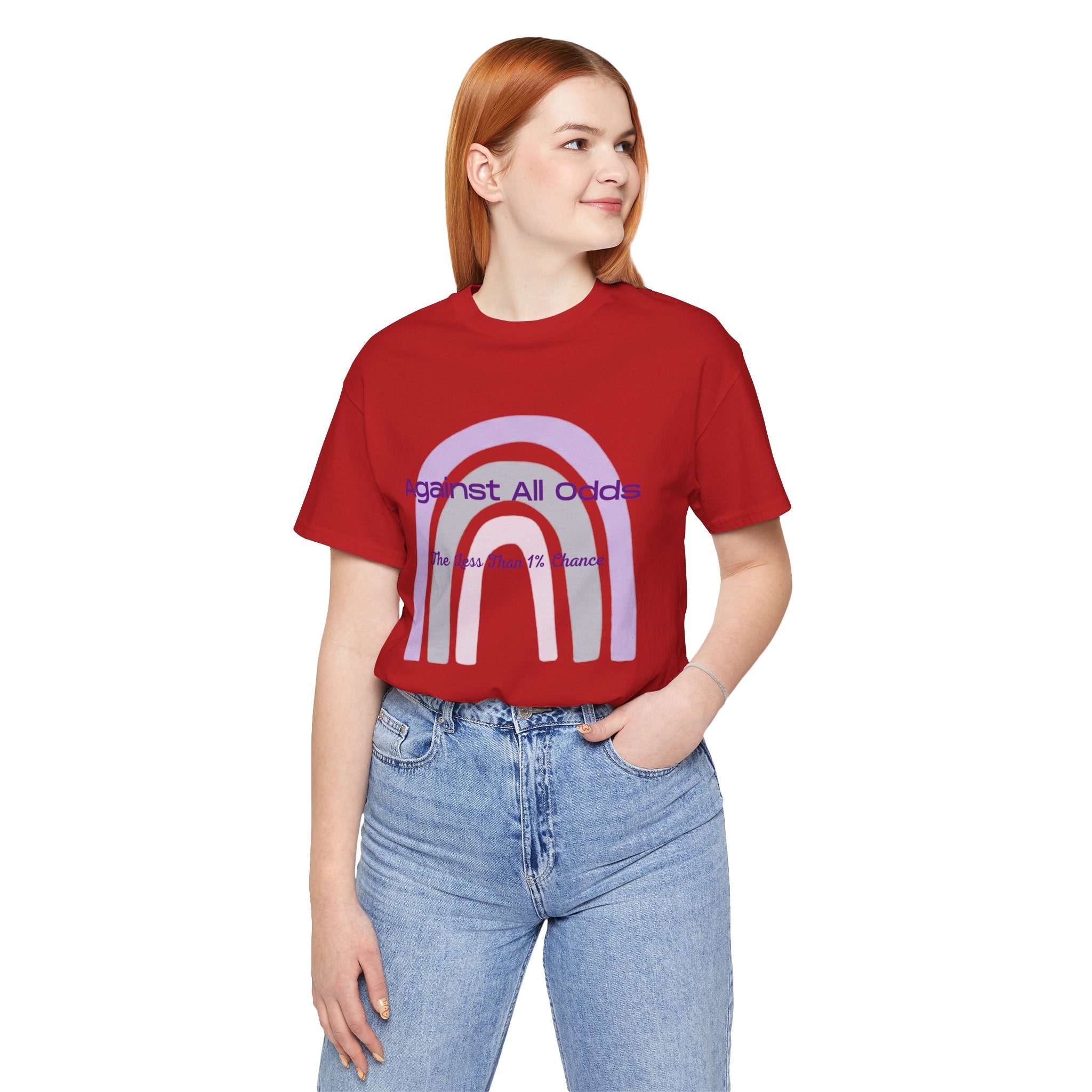 T-Shirt — "Against All Odds" Lavender Rainbow Inspirational Tee