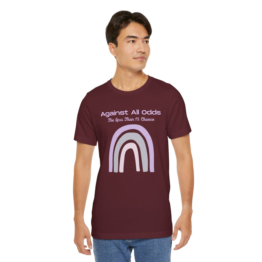 Against All Odds Rainbow Tee — Pastel Inspirational Graphic T-Shirt
