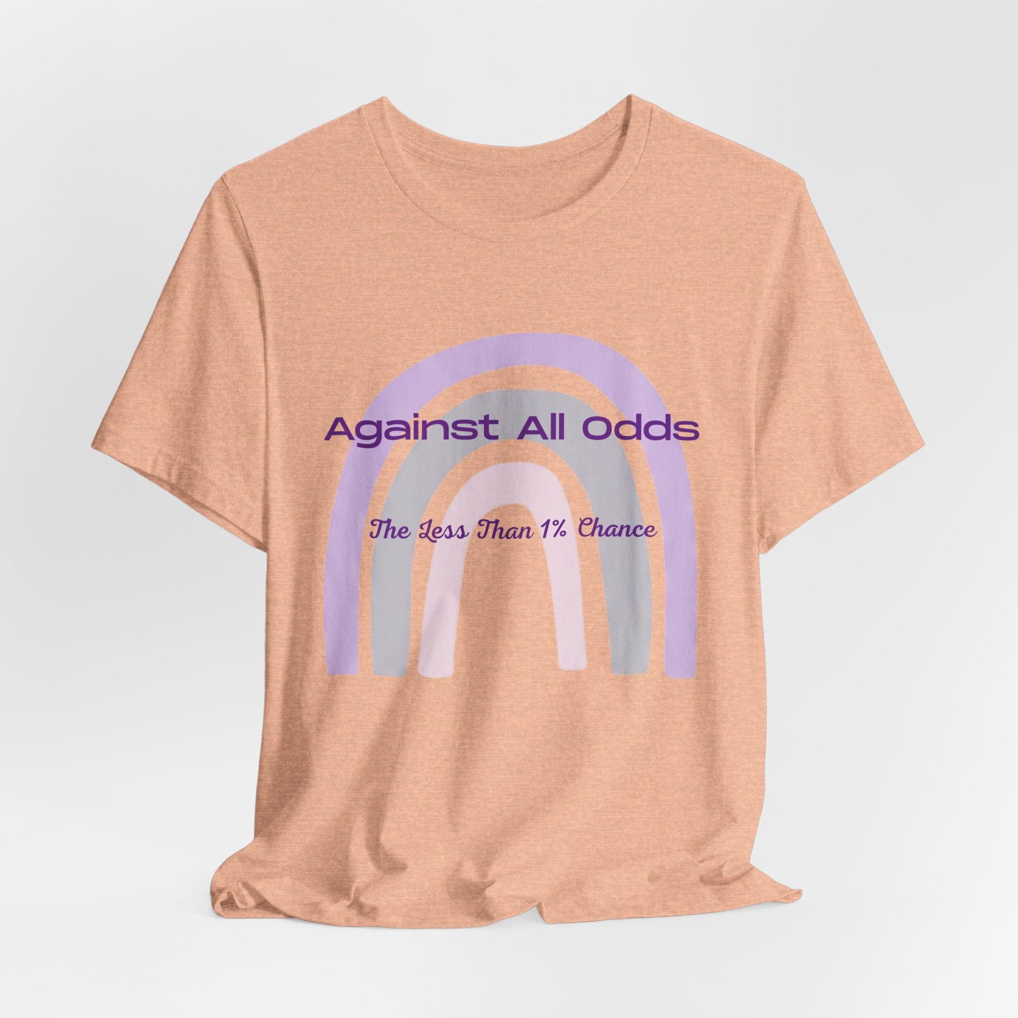 T-Shirt — "Against All Odds" Lavender Rainbow Inspirational Tee