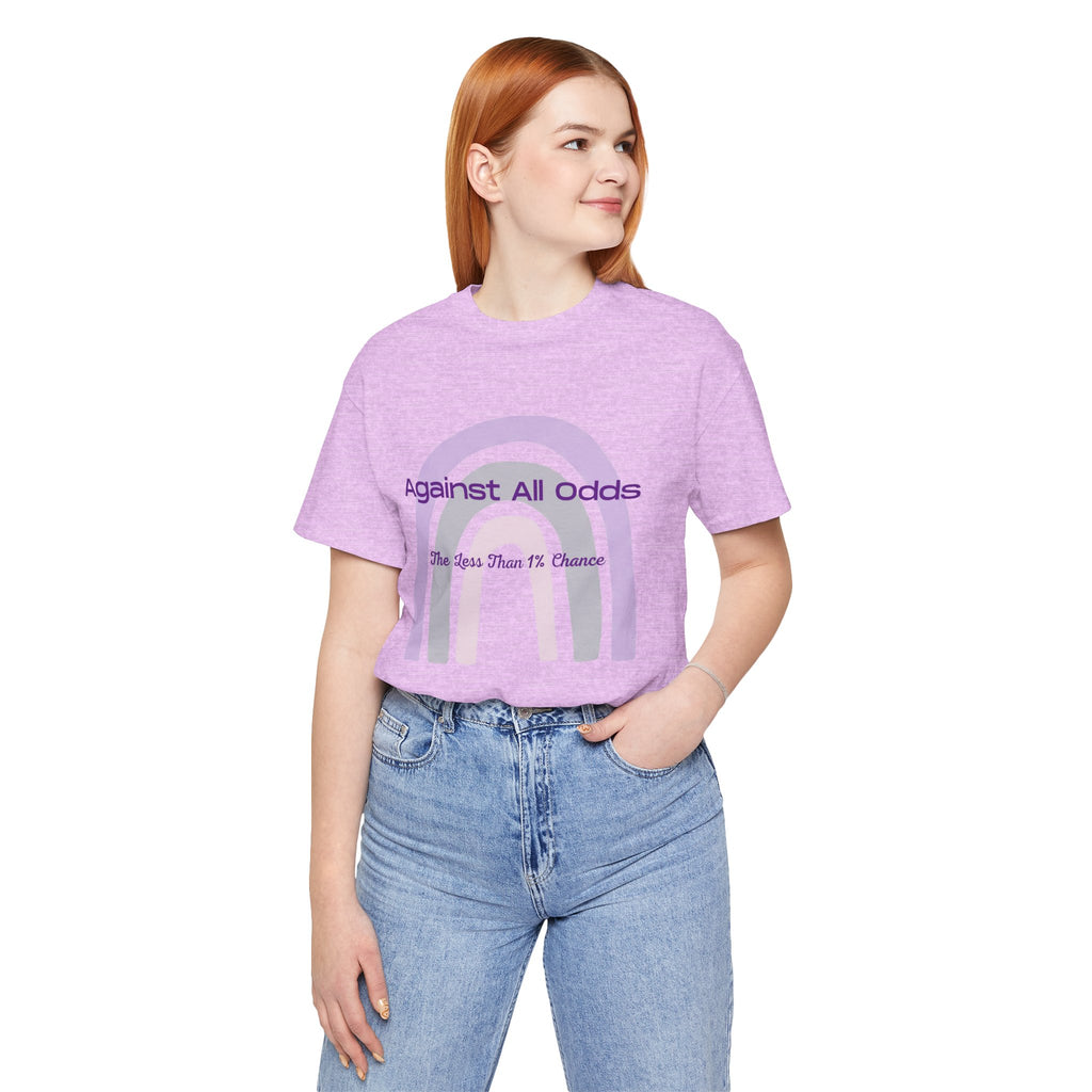 T-Shirt — "Against All Odds" Lavender Rainbow Inspirational Tee