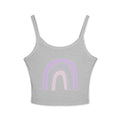 Women's Spaghetti Strap Tank Top — Pastel Rainbow Design