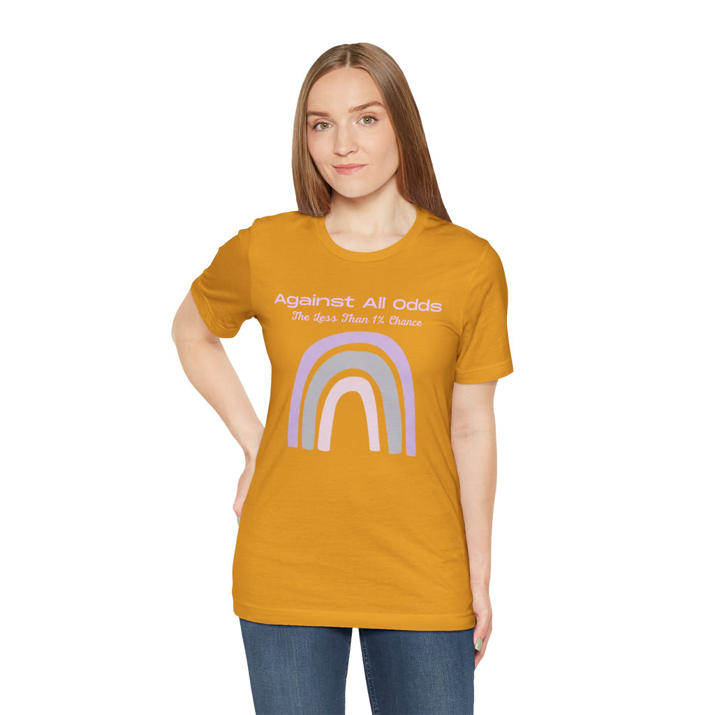Against All Odds Rainbow Tee — Pastel Inspirational Graphic T-Shirt